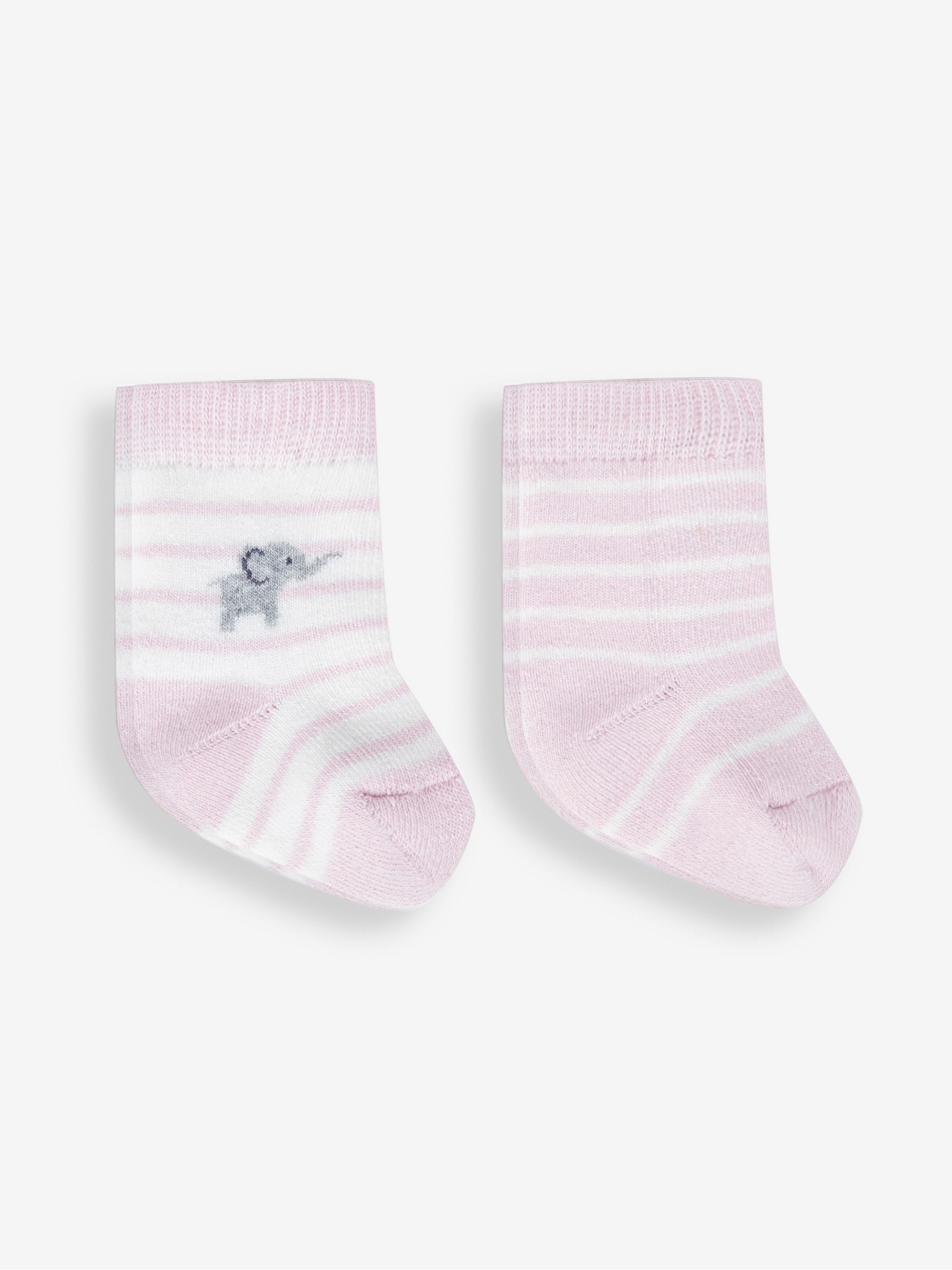 Pink Elephant 2-Pack Baby Socks - Image 1 of 1