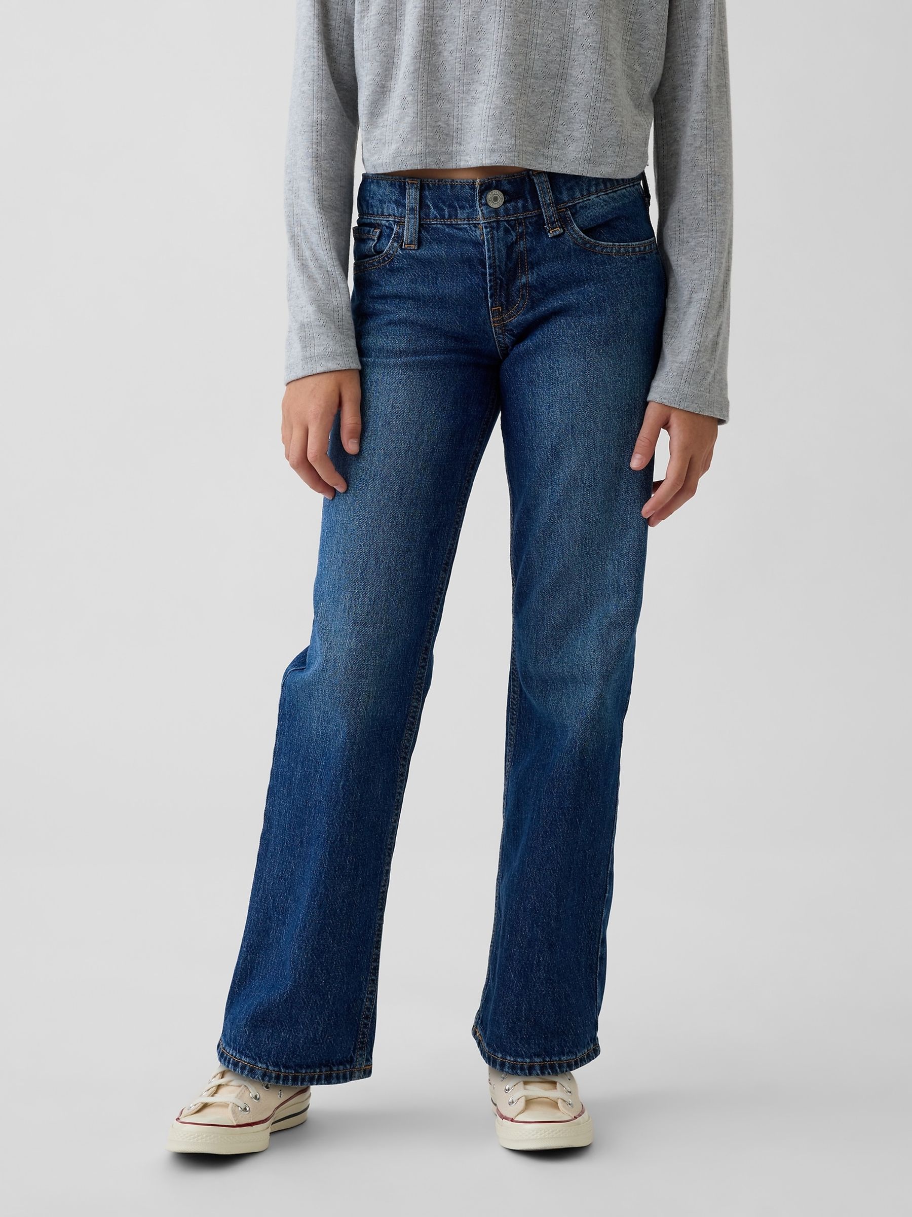 Dark Wash Blue Straight Jeans - Image 1 of 5