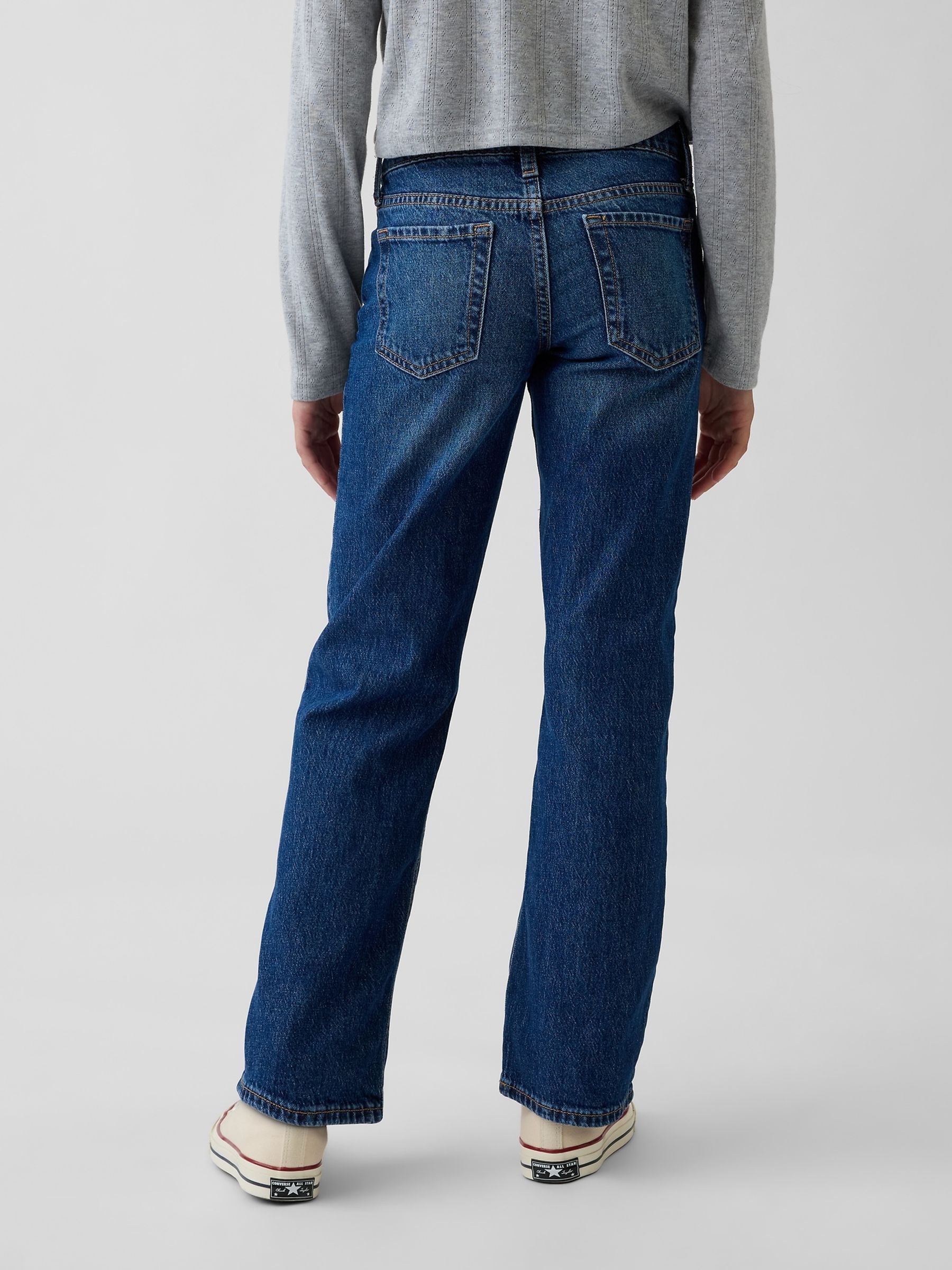 Dark Wash Blue Straight Jeans - Image 2 of 5