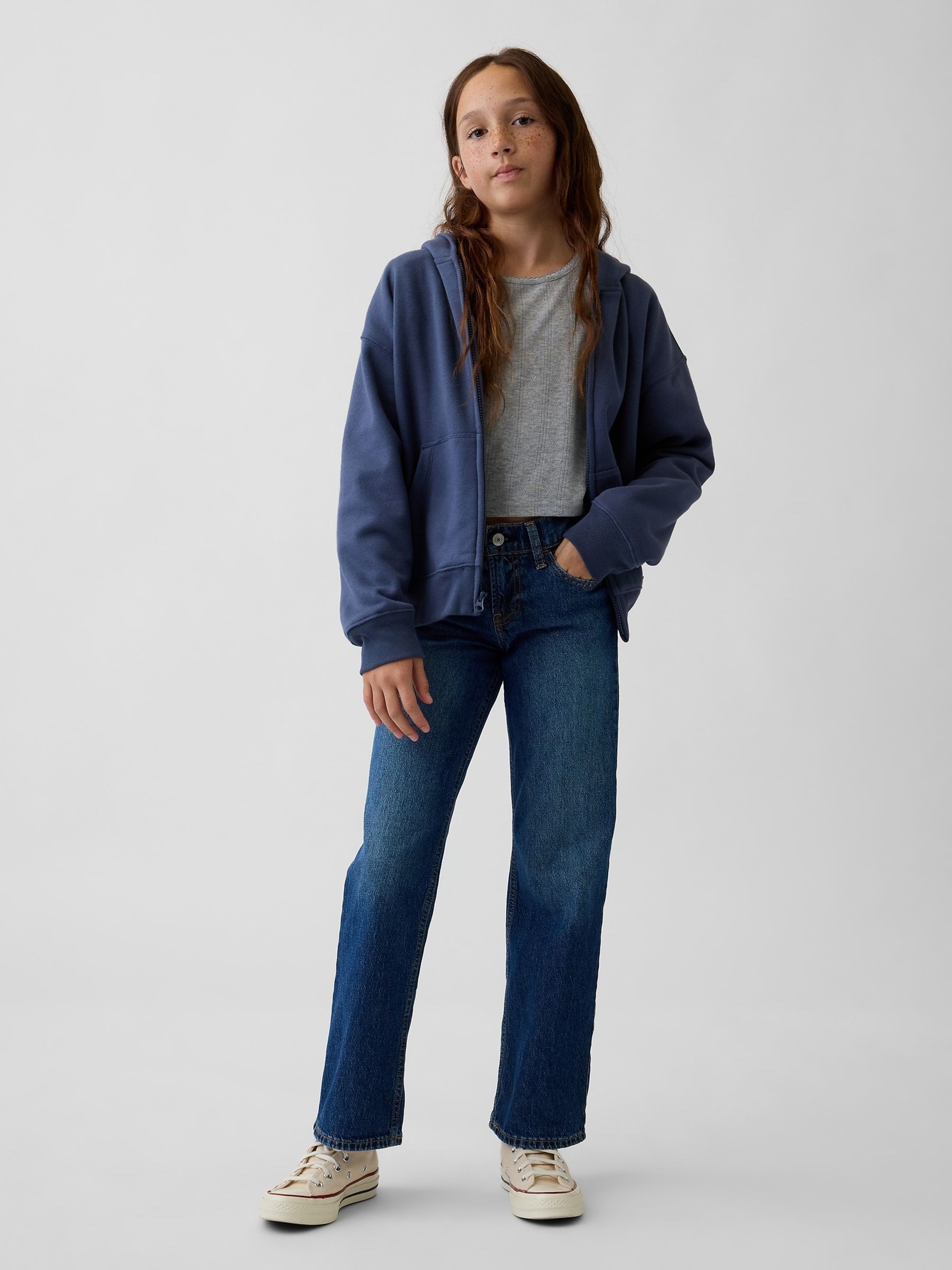 Dark Wash Blue Straight Jeans - Image 4 of 5