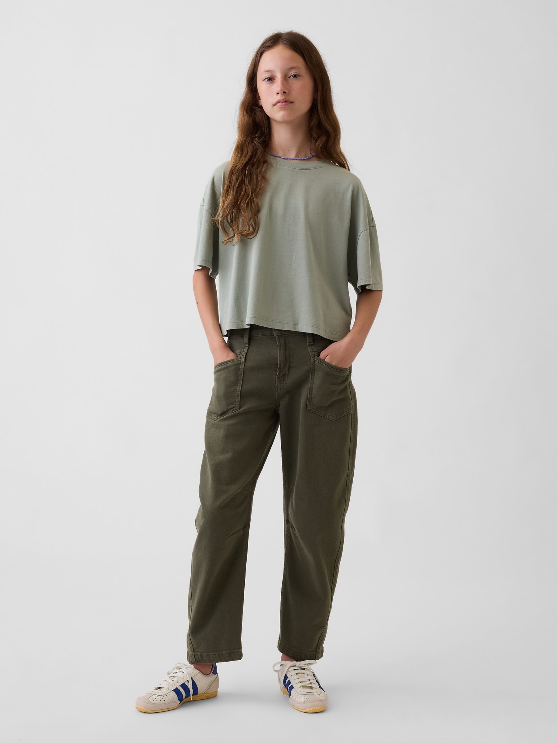 Green High Rise Barrel Jeans - Image 3 of 5