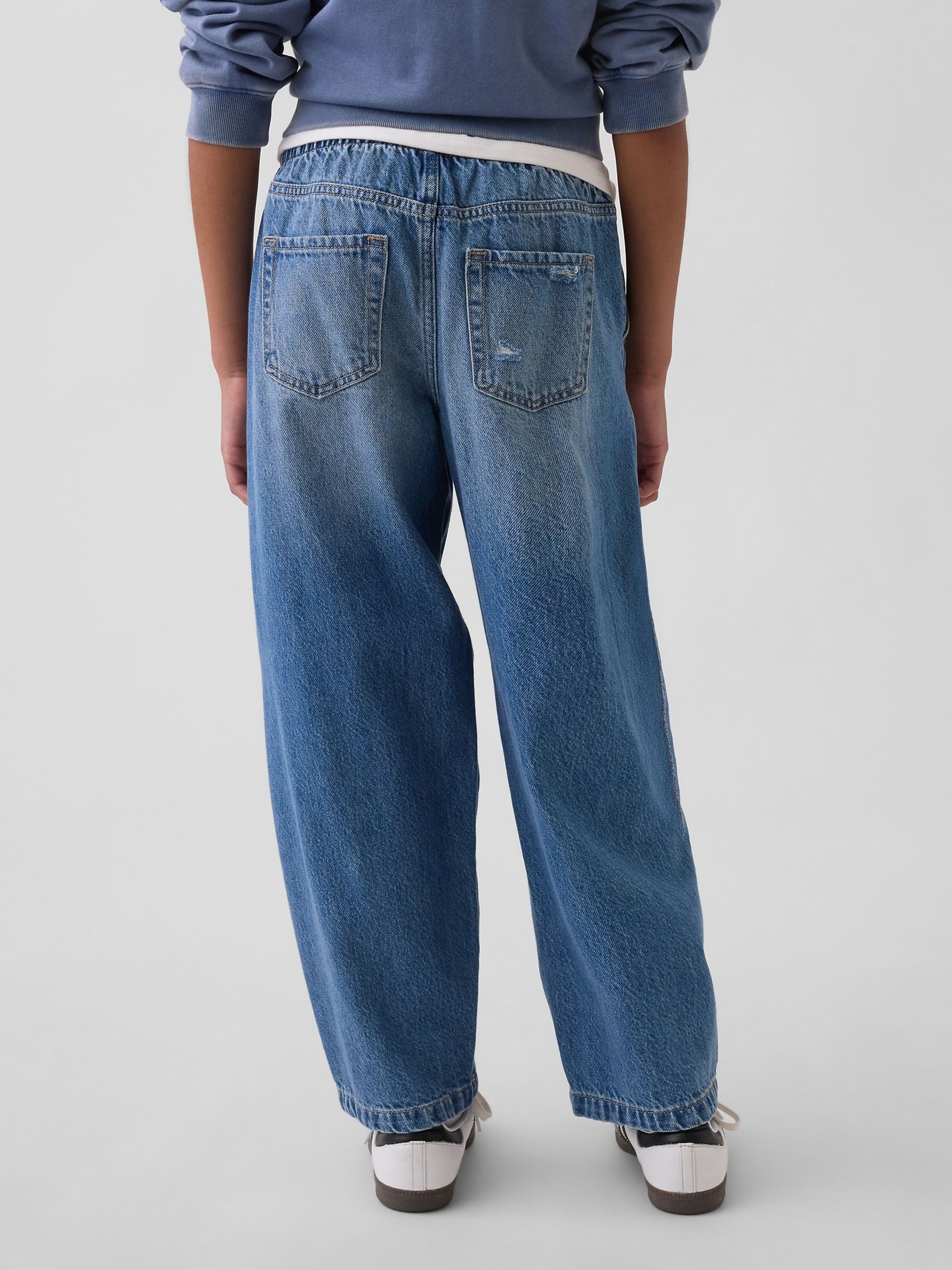 Medium Wash High Rise Easy Barrel Jeans - Image 2 of 5