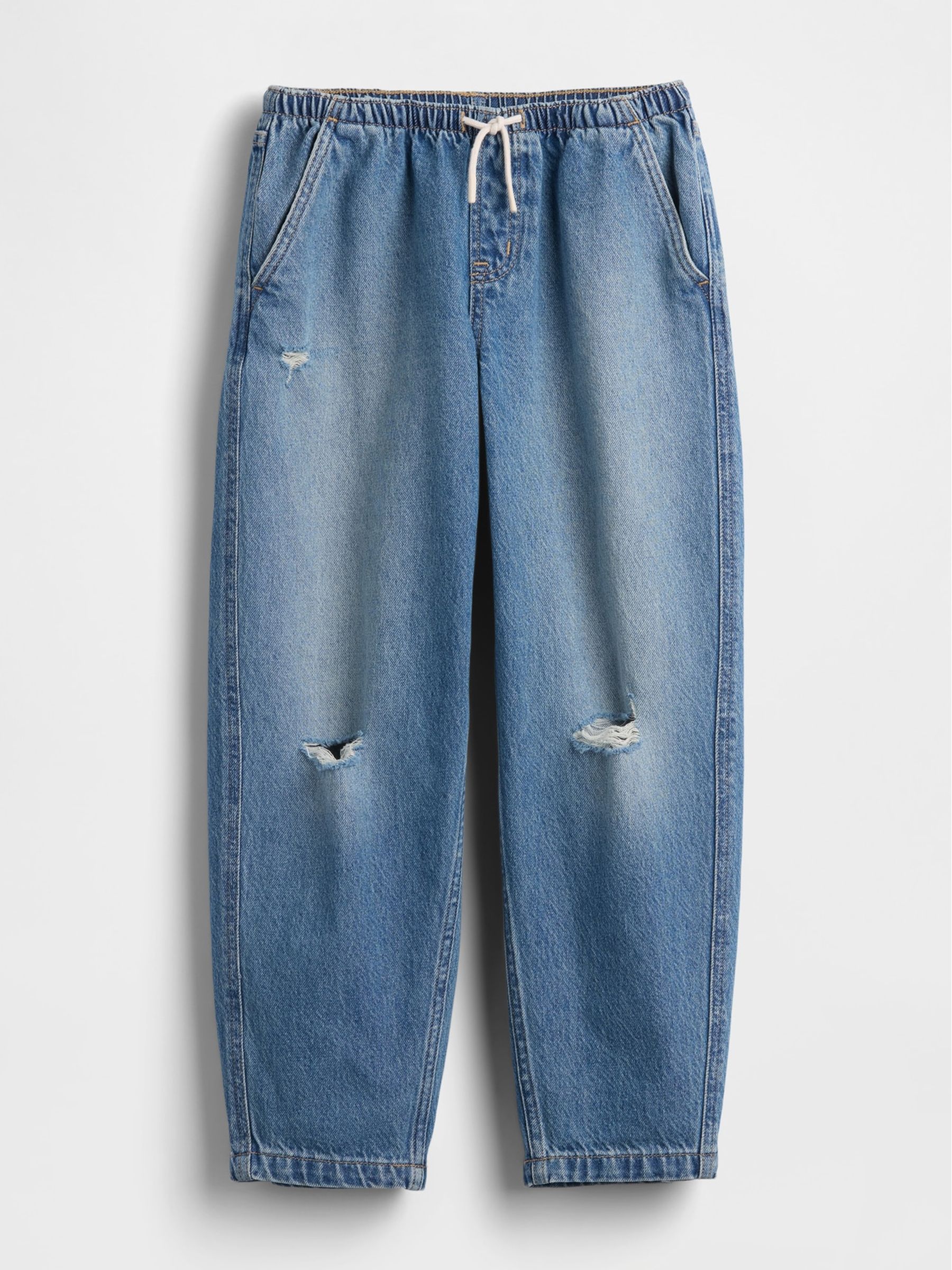 Medium Wash High Rise Easy Barrel Jeans - Image 4 of 5
