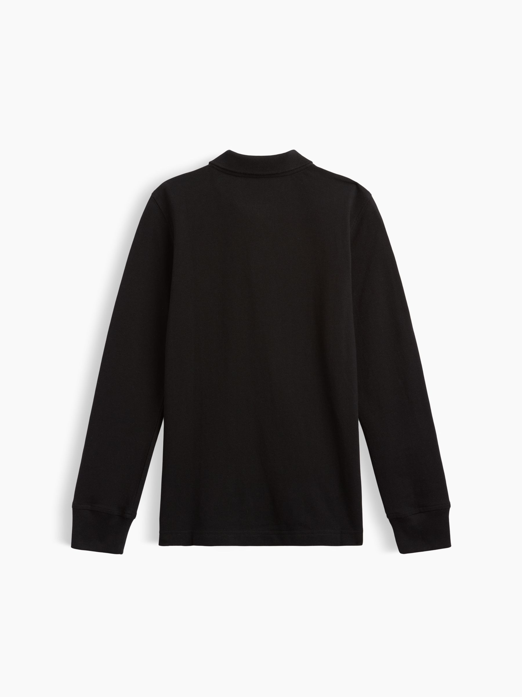 Black Uniform Pique Long Sleeve Polo Shirt - Image 2 of 3