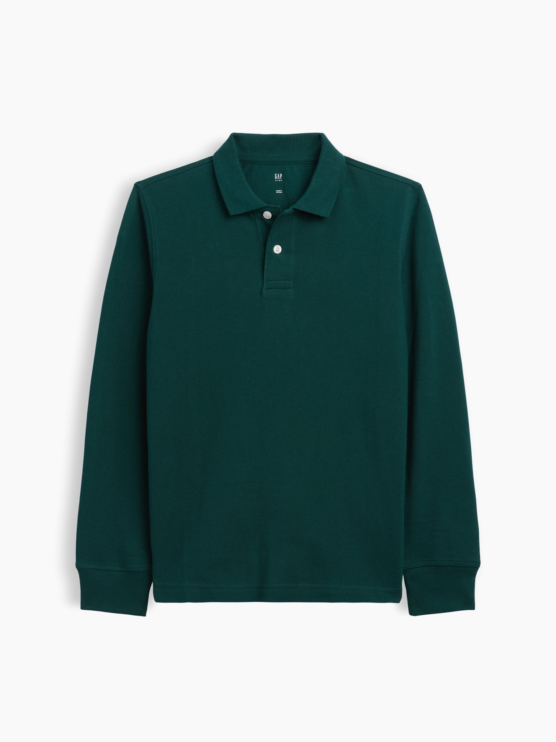 Green Uniform Pique Long Sleeve Polo Shirt - Image 1 of 3