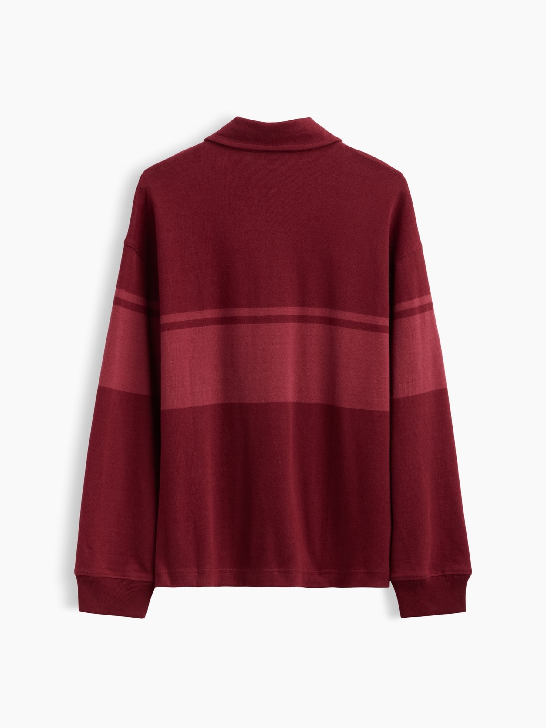 Red Relaxed Logo Long Sleeve Polo Shirt - Image 2 of 3