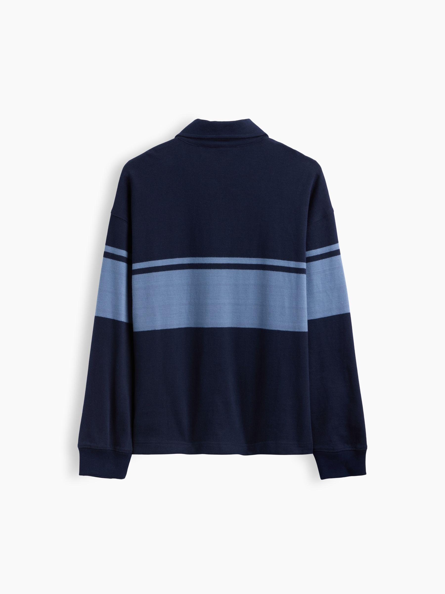 Navy Relaxed Logo Long Sleeve Polo Shirt - Image 2 of 3