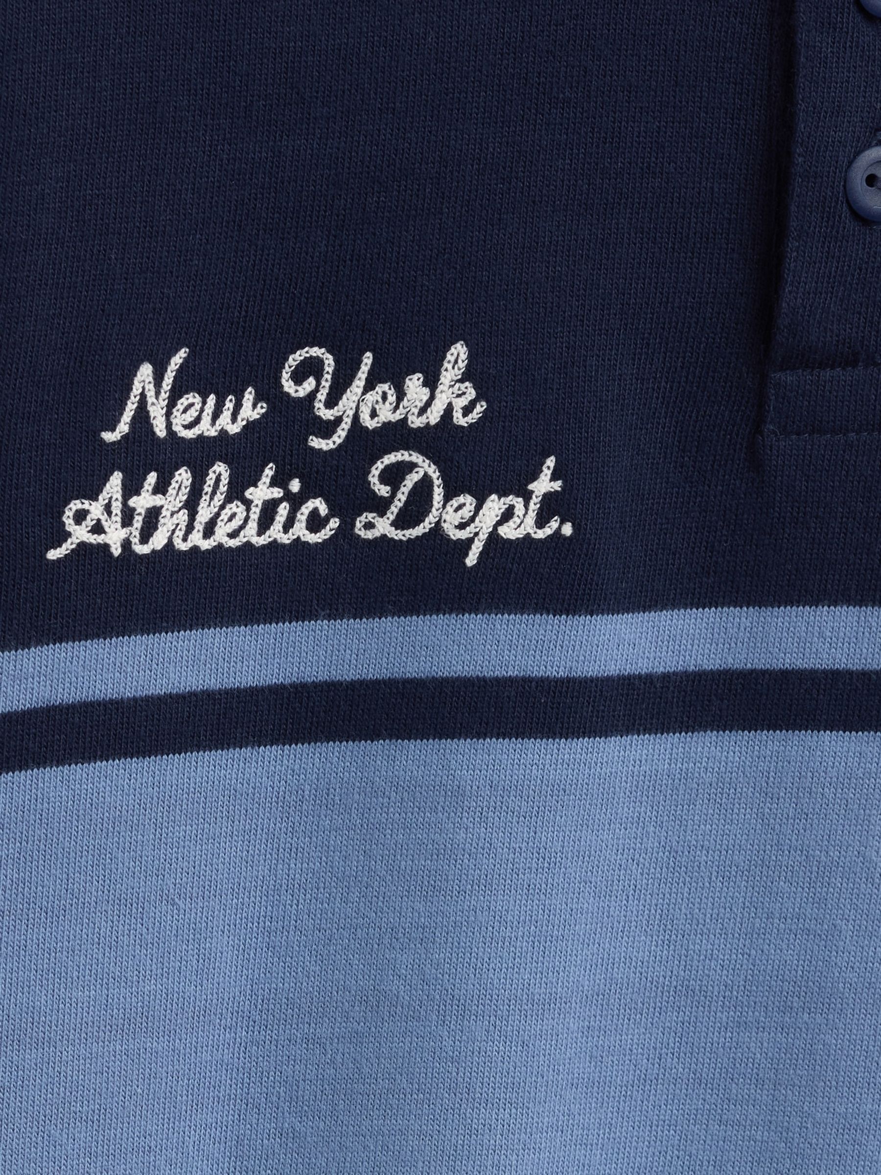 Navy Relaxed Logo Long Sleeve Polo Shirt - Image 3 of 3