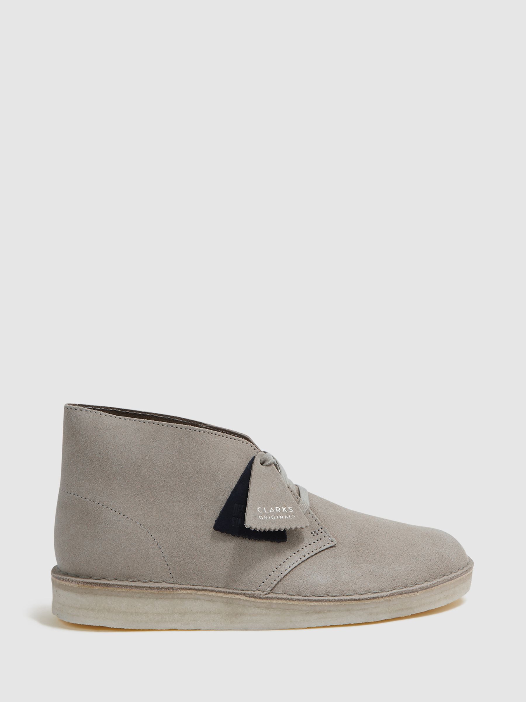 Clarks Originals Suede Desert Boots in Stone - Image 2 of 6