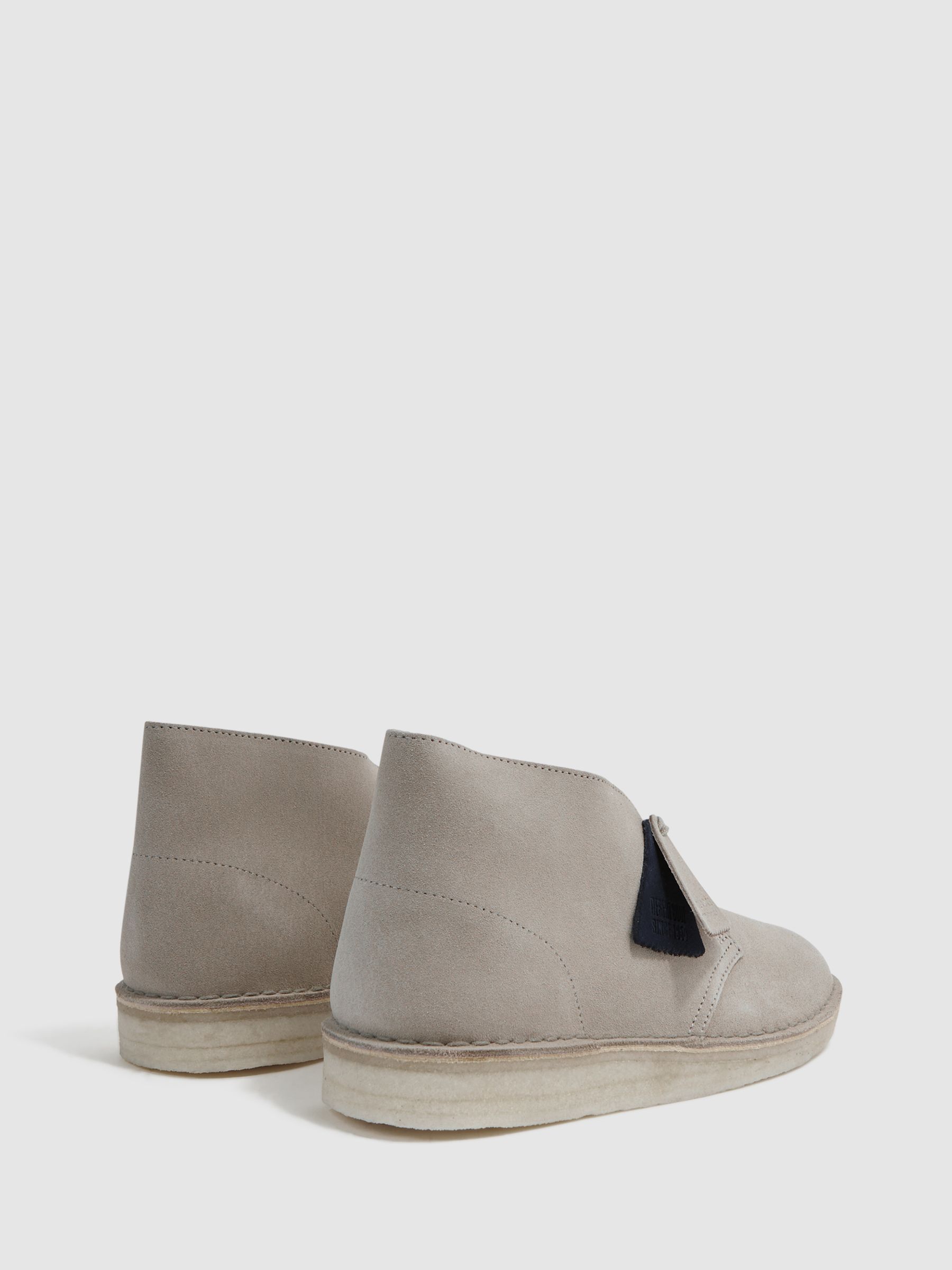 Clarks Originals Suede Desert Boots in Stone - Image 4 of 6