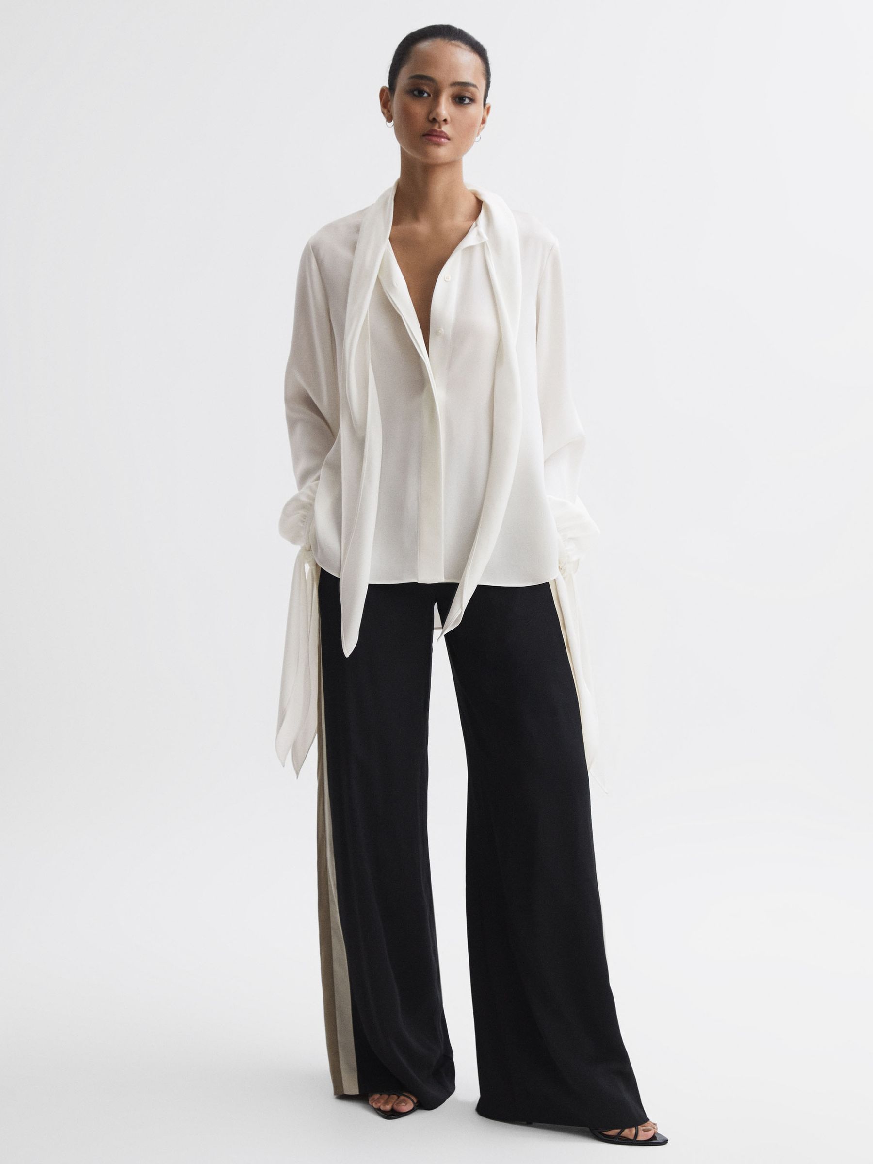 Tie Detail Blouse in Ivory - Image 3 of 5