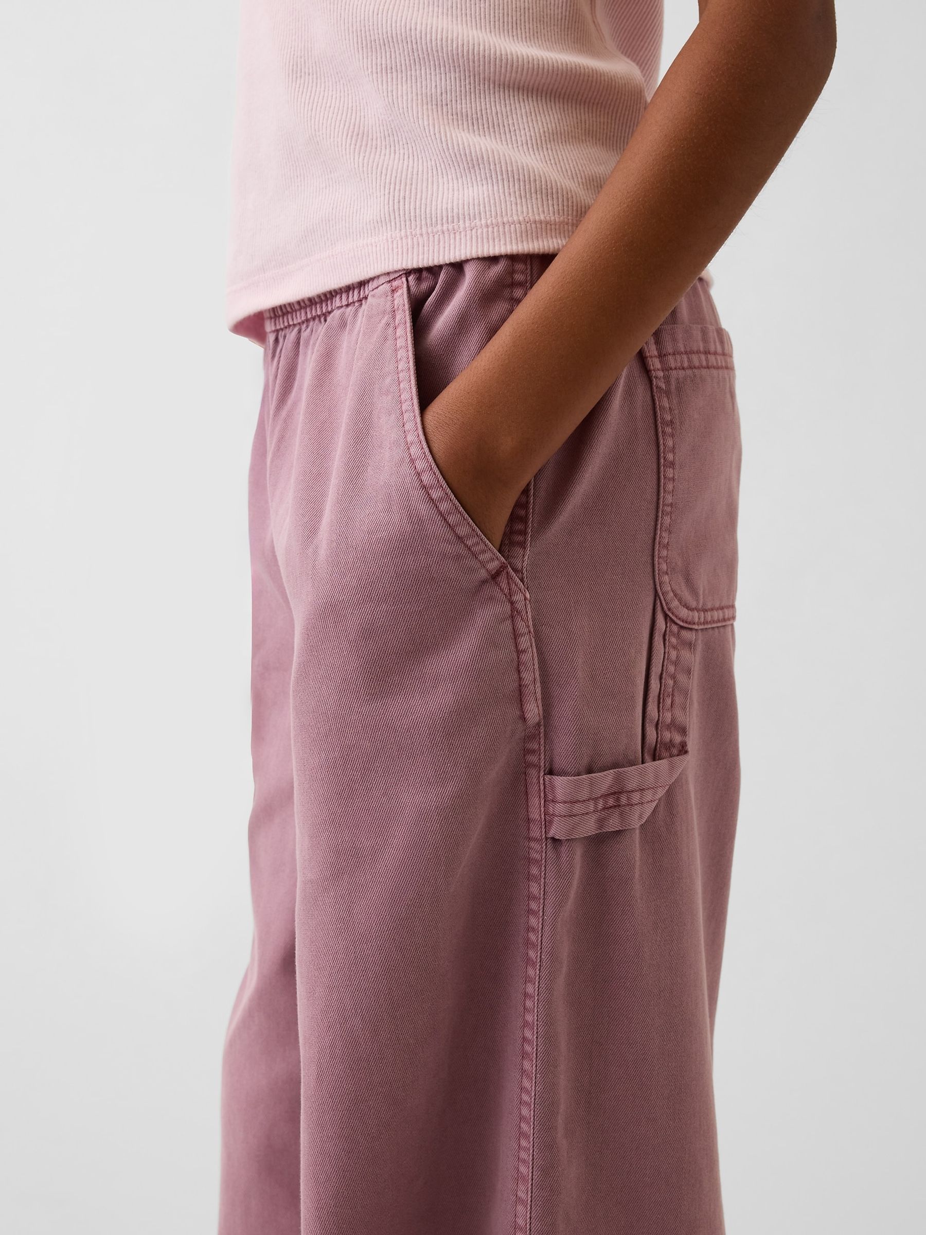 Pink Easy Wide-Leg Utility Trousers - Image 4 of 5