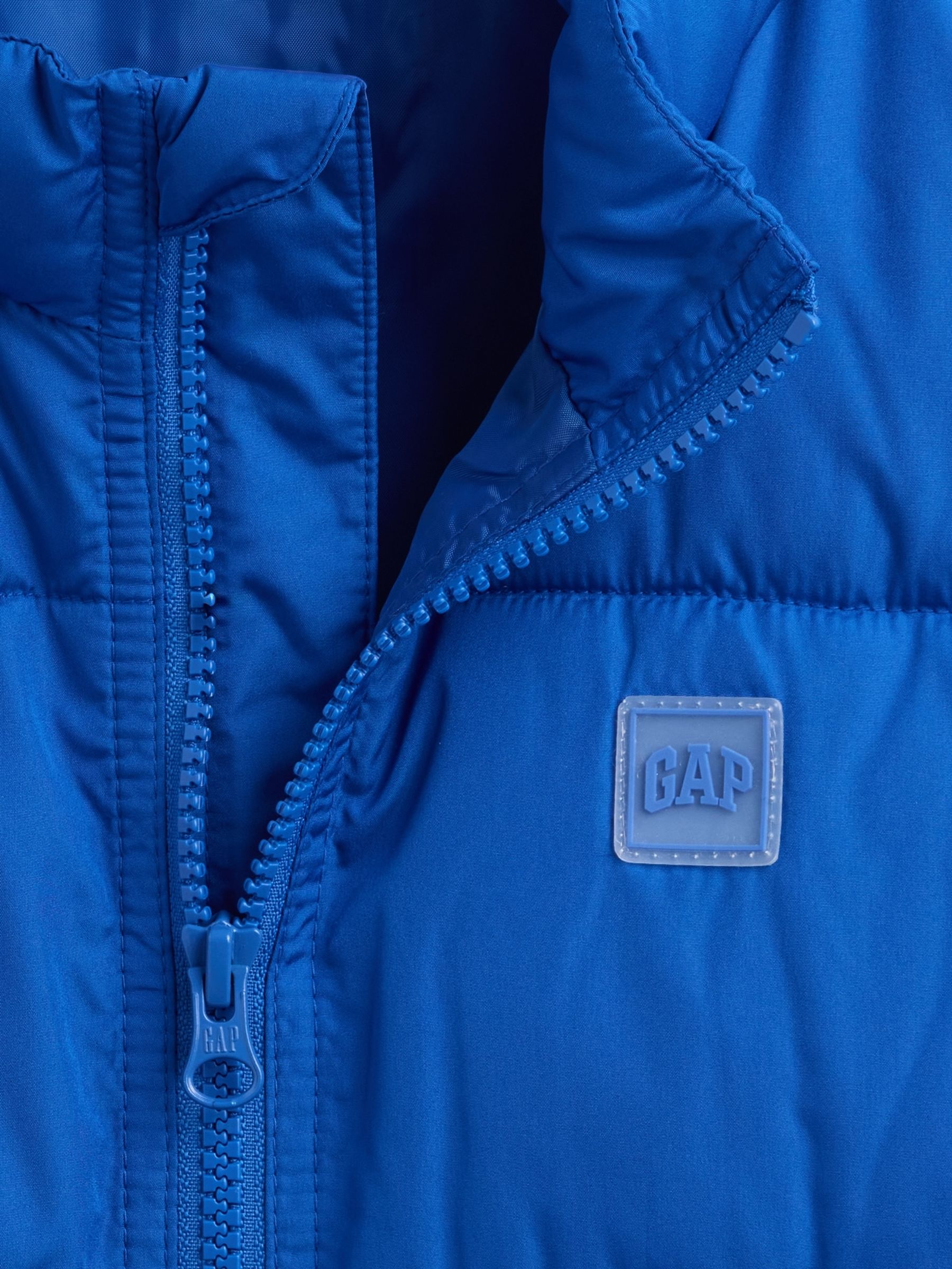 Blue Relaxed Puffer Gilet - Image 5 of 5 Blue Relaxed Puffer Gilet - Image 5 of 5