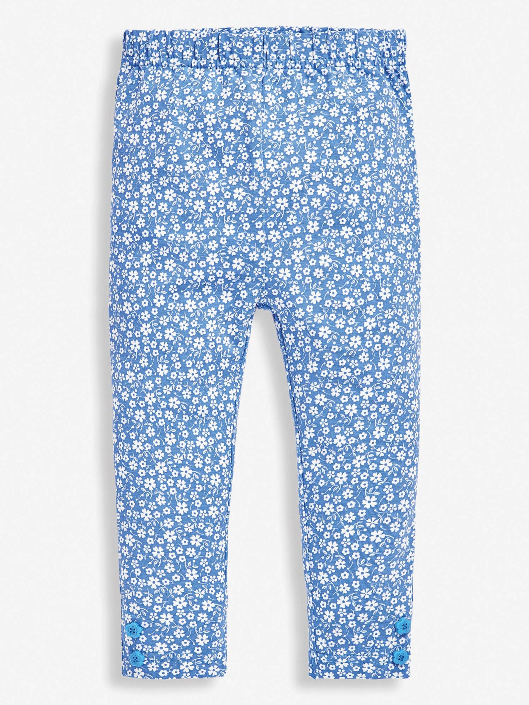 Navy 2-Pack Girls' Navy Floral Leggings - Image 3 of 4