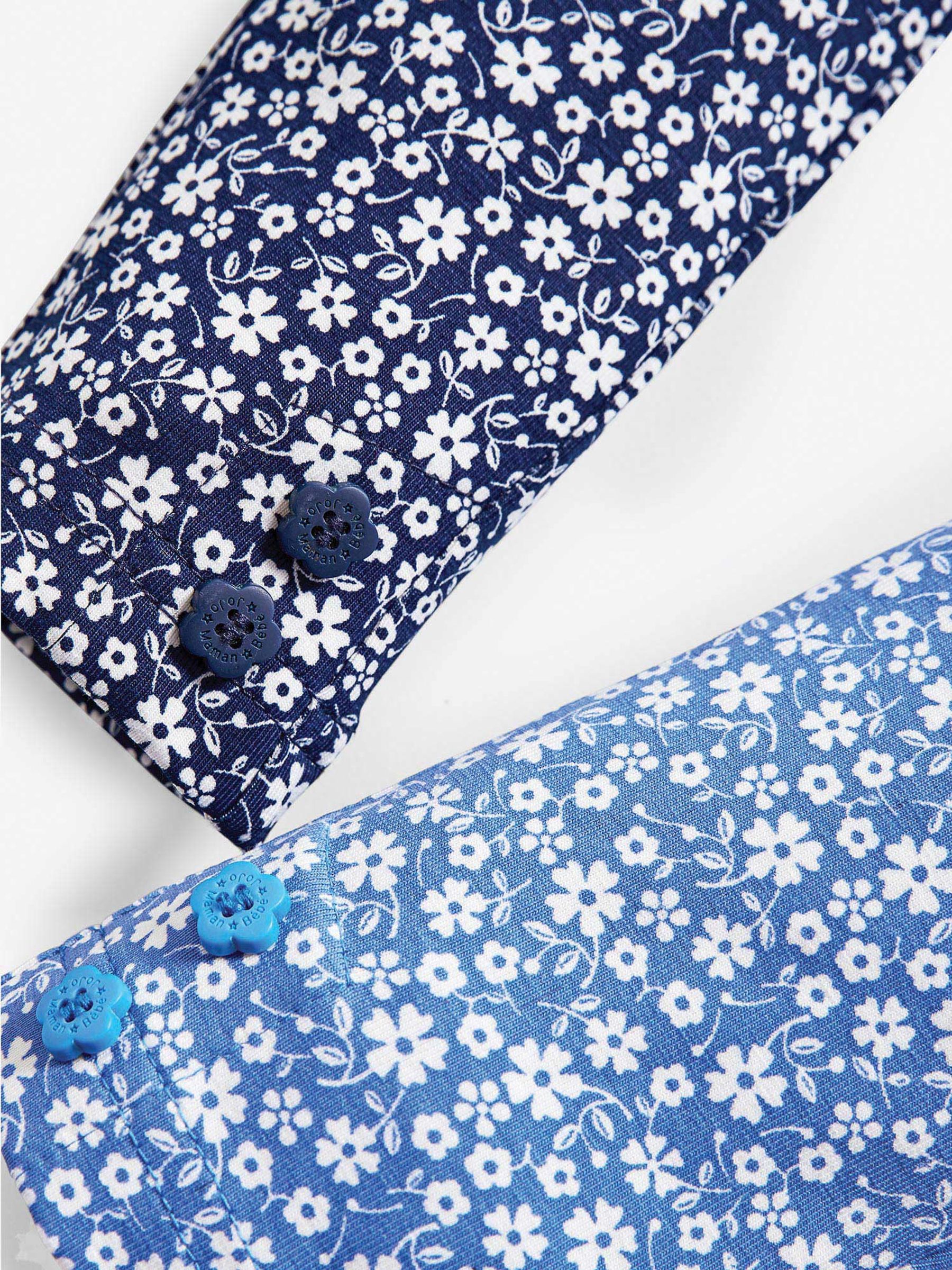 Navy 2-Pack Girls' Navy Floral Leggings - Image 4 of 4