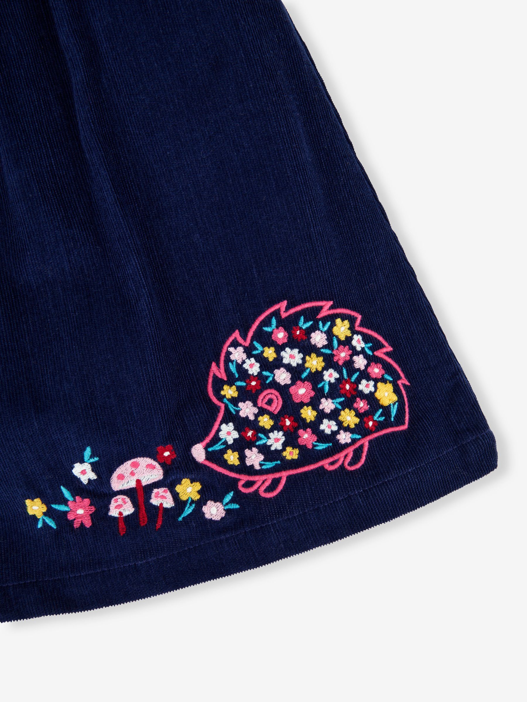 Navy Hedgehog Appliqué Cord Pinny Dress - Image 3 of 3