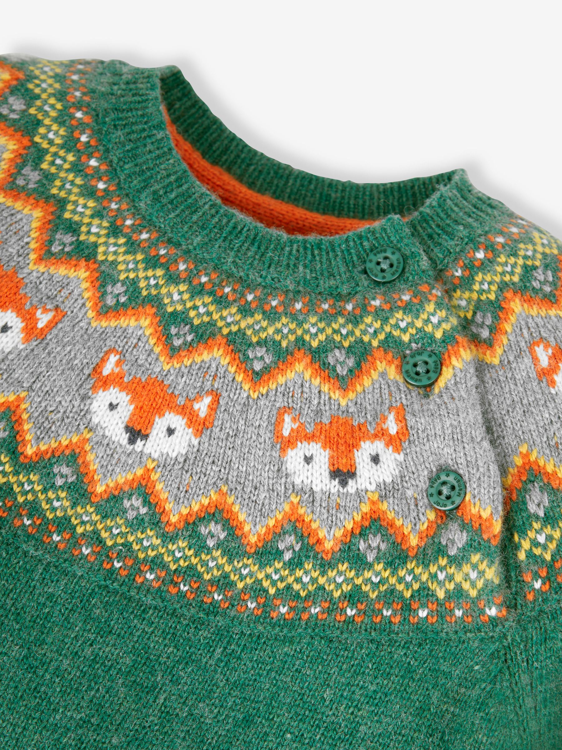 Green Fox Fairisle Pattern Jumper - Image 2 of 2