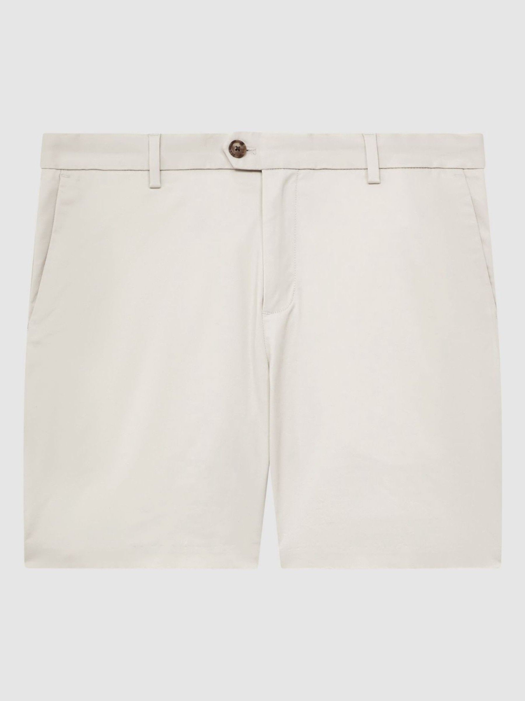 Short Length Casual Chino Shorts in Chalk - Image 2 of 6