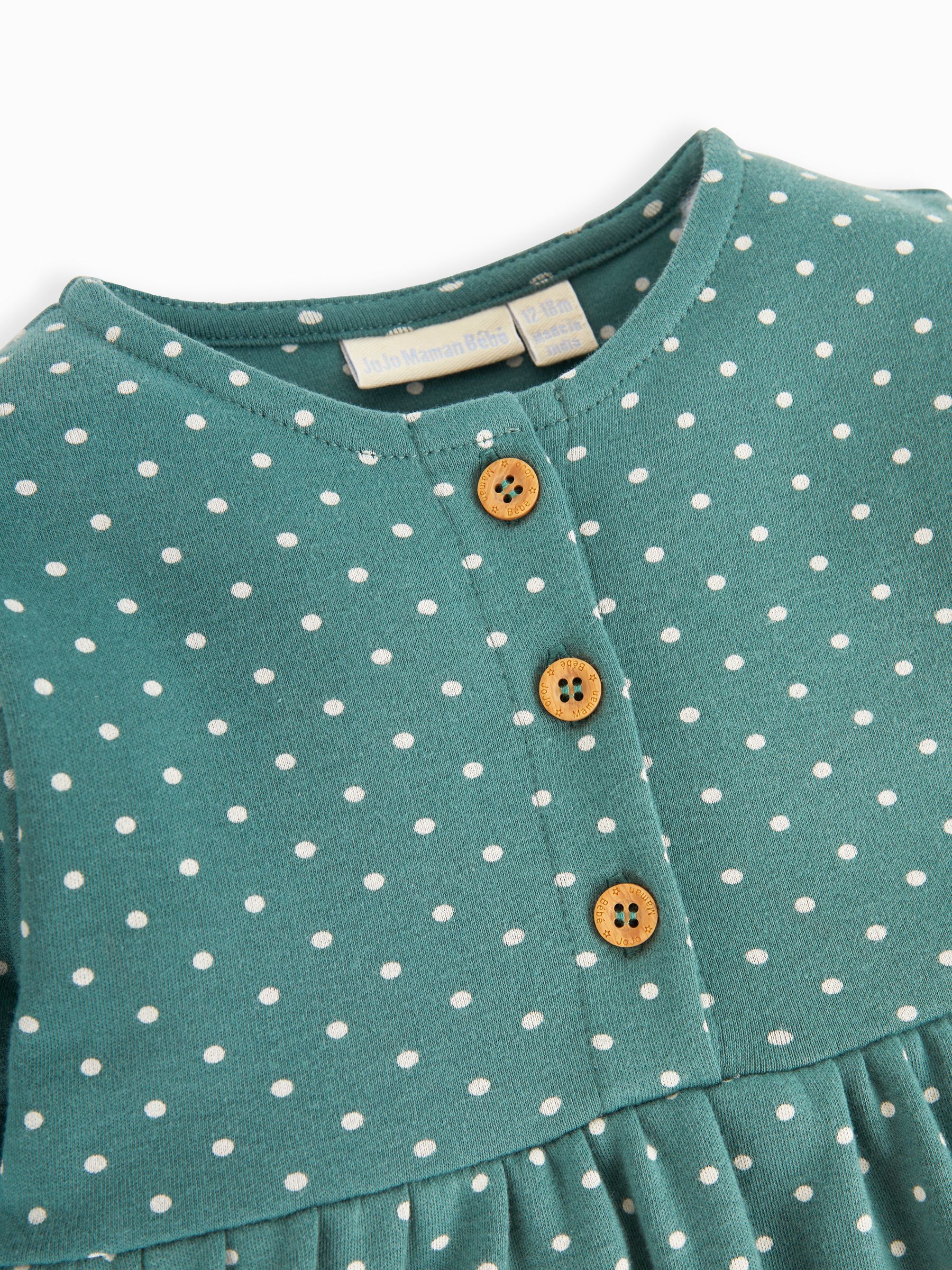 Green Llama Appliqué Button Front Dress - Image 2 of 3