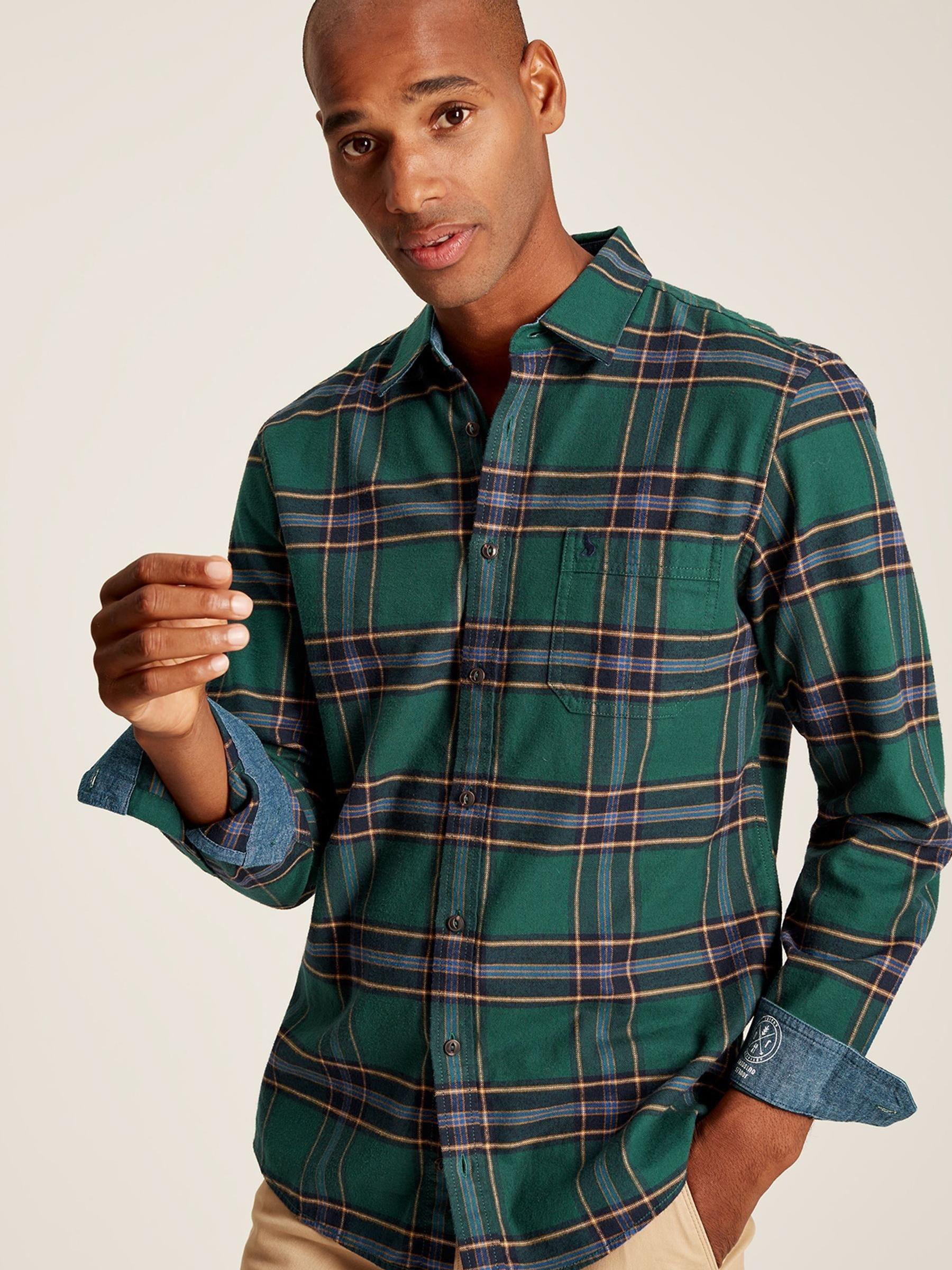 Buchannan Green Cotton Check Shirt - Image 1 of 7