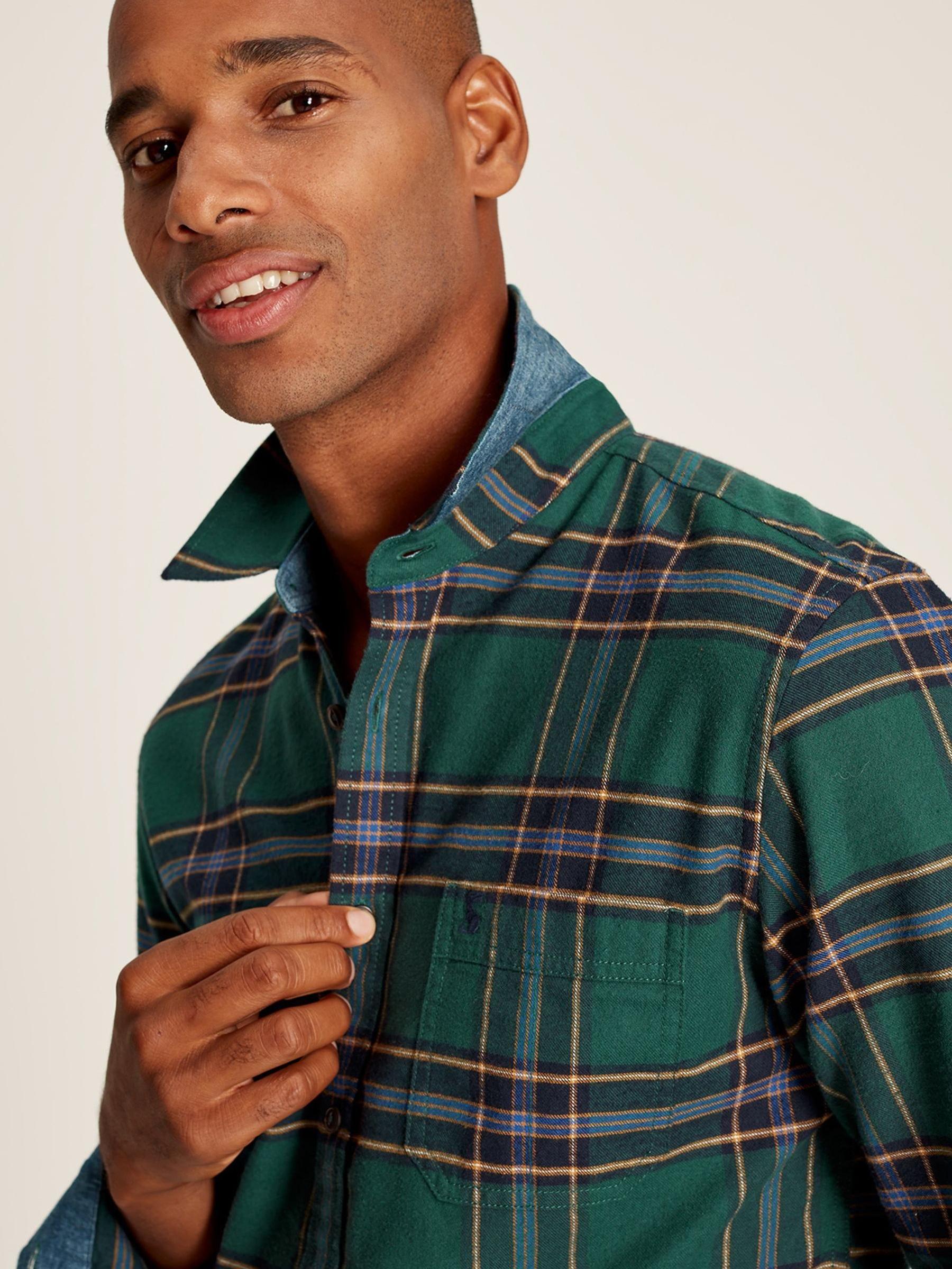 Buchannan Green Cotton Check Shirt - Image 3 of 7