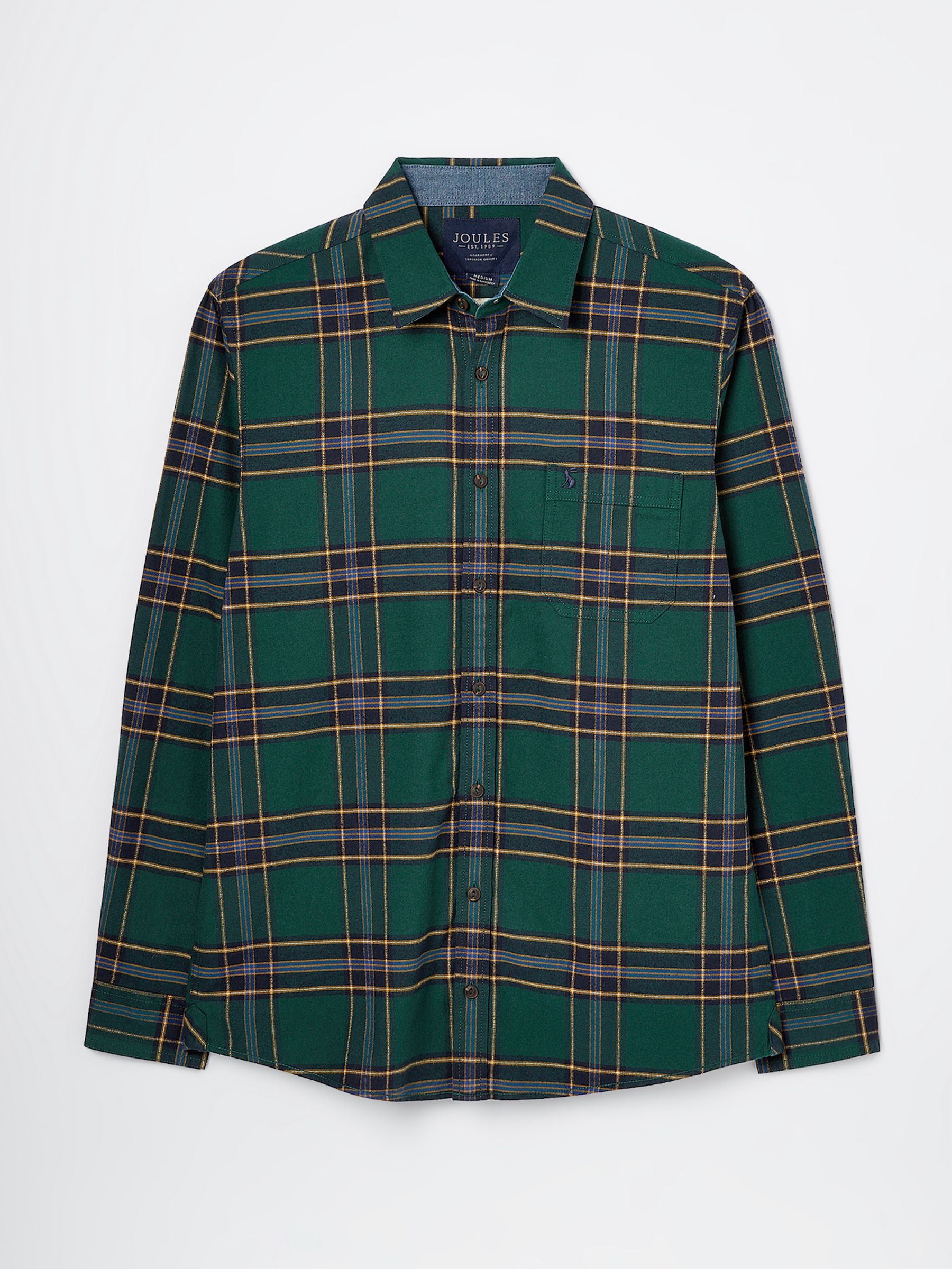 Buchannan Green Cotton Check Shirt - Image 2 of 8 Buchannan Green Cotton Check Shirt - Image 2 of 8