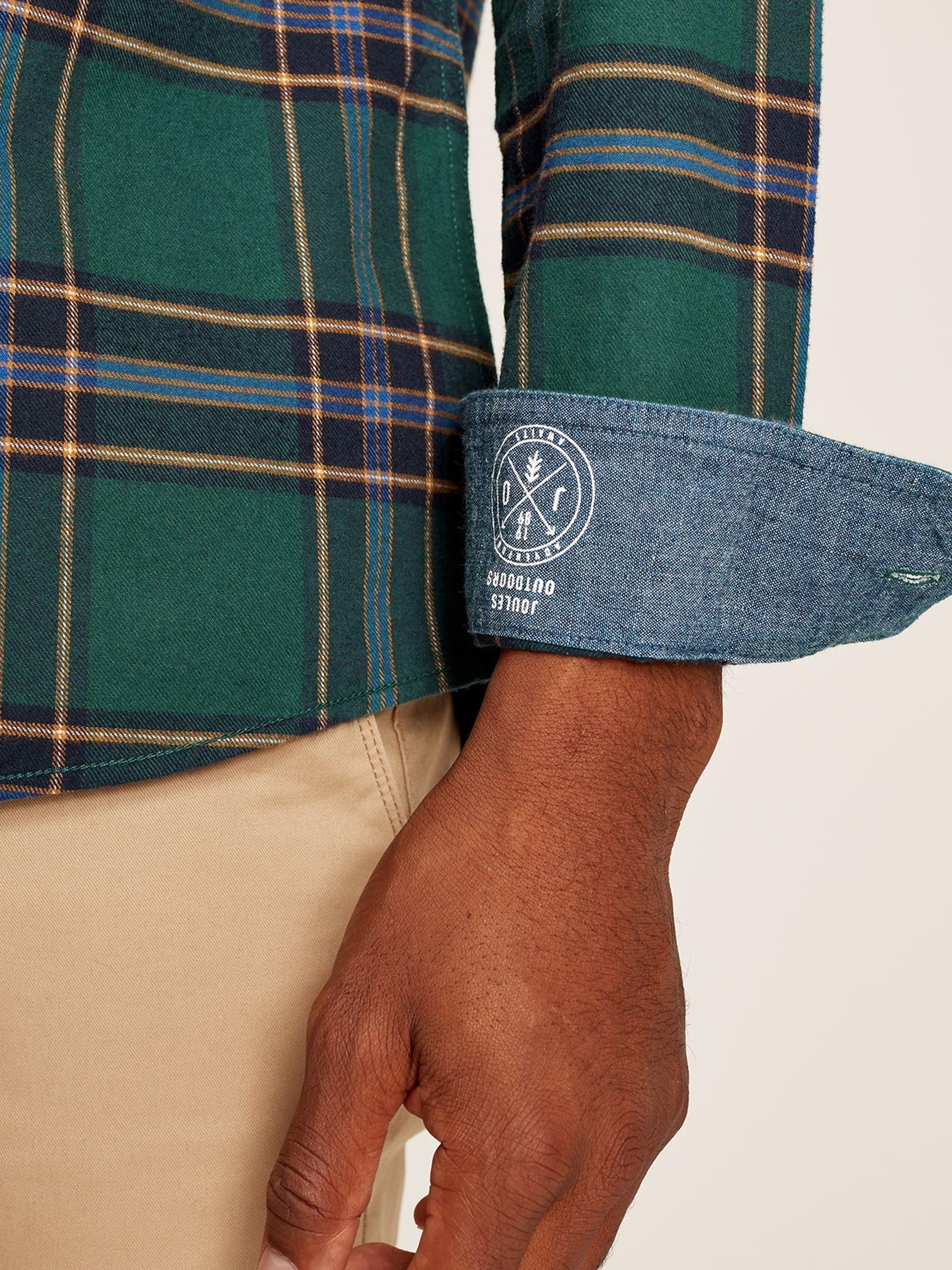 Buchannan Green Cotton Check Shirt - Image 5 of 7