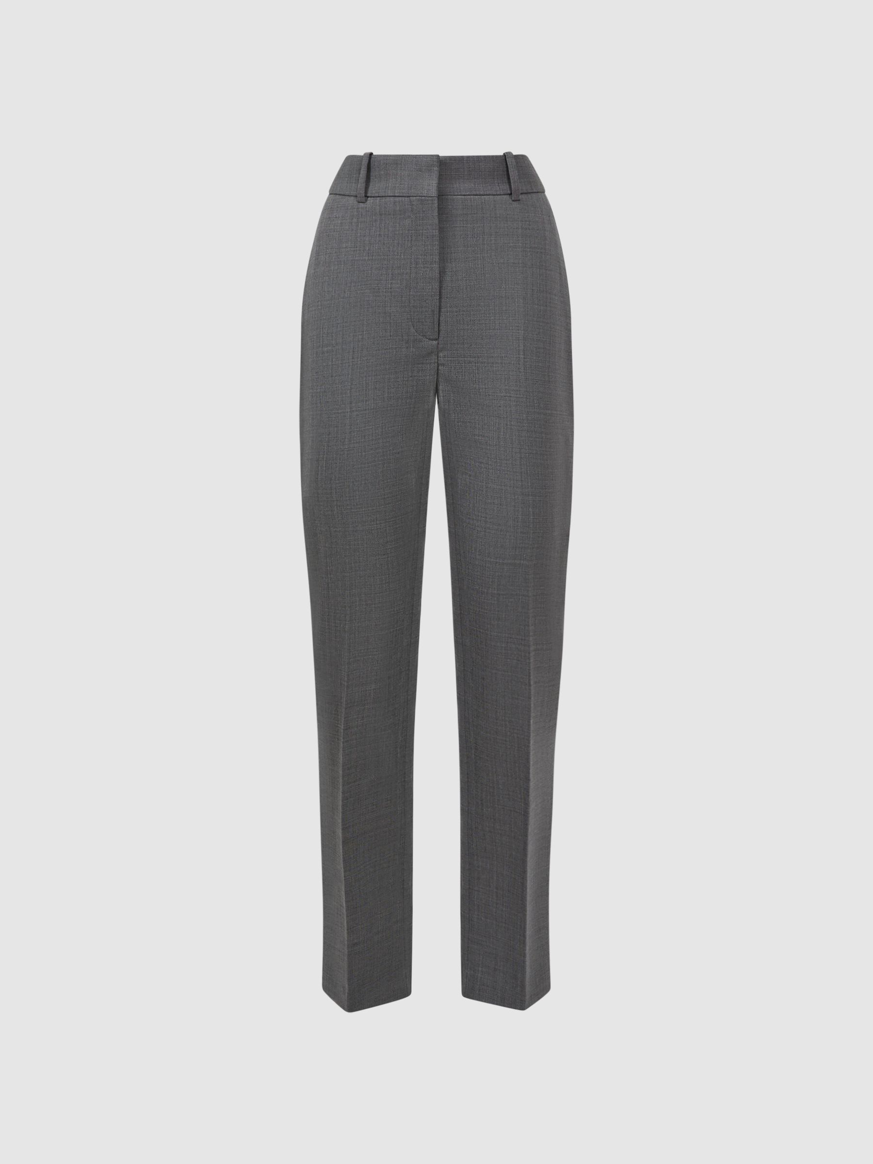 Slim Fit Wool Blend Suit Trousers in Grey - Image 2 of 5