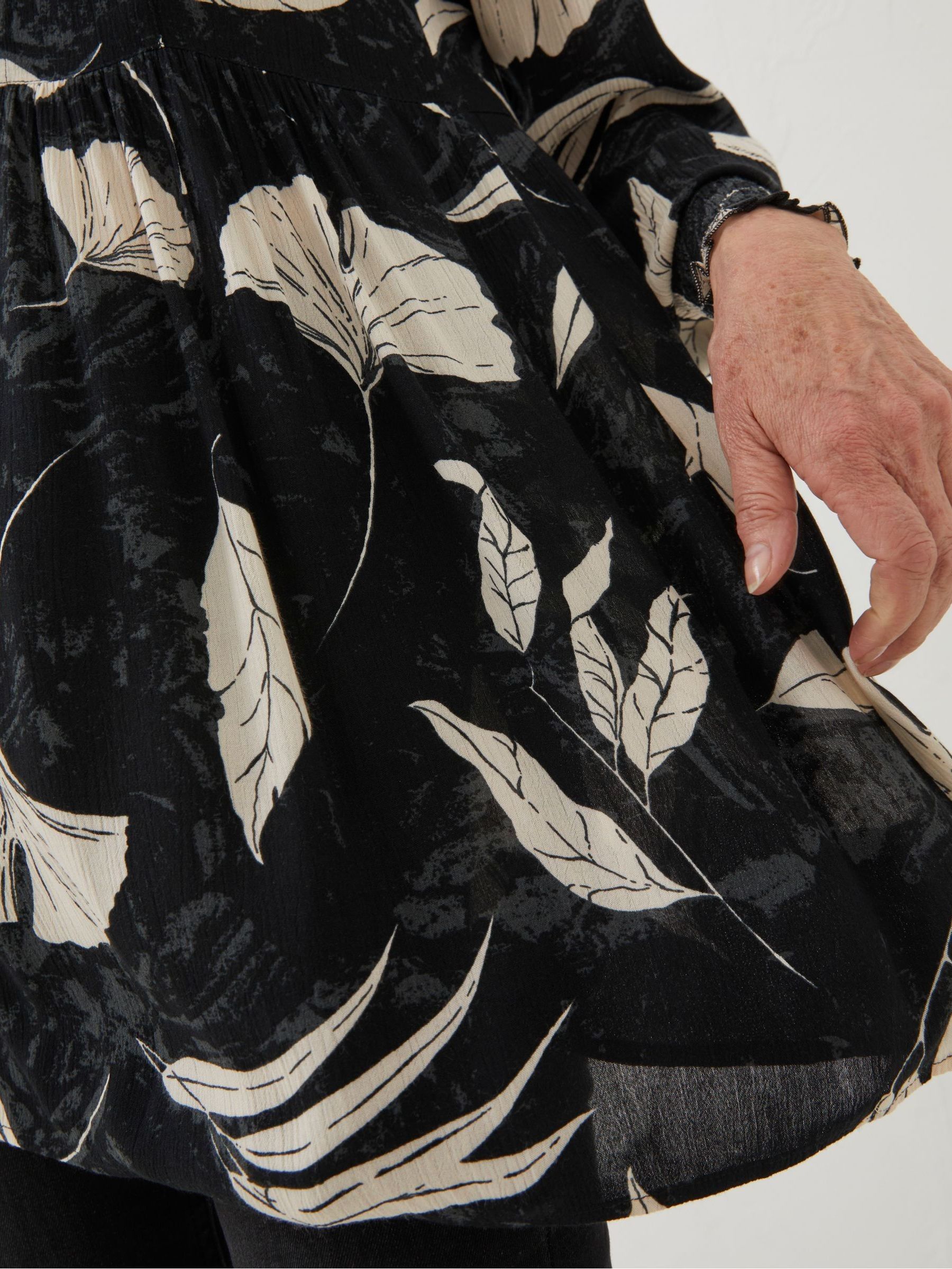 Black Gerry Twilight Leaves Tunic Dress - Image 4 of 5