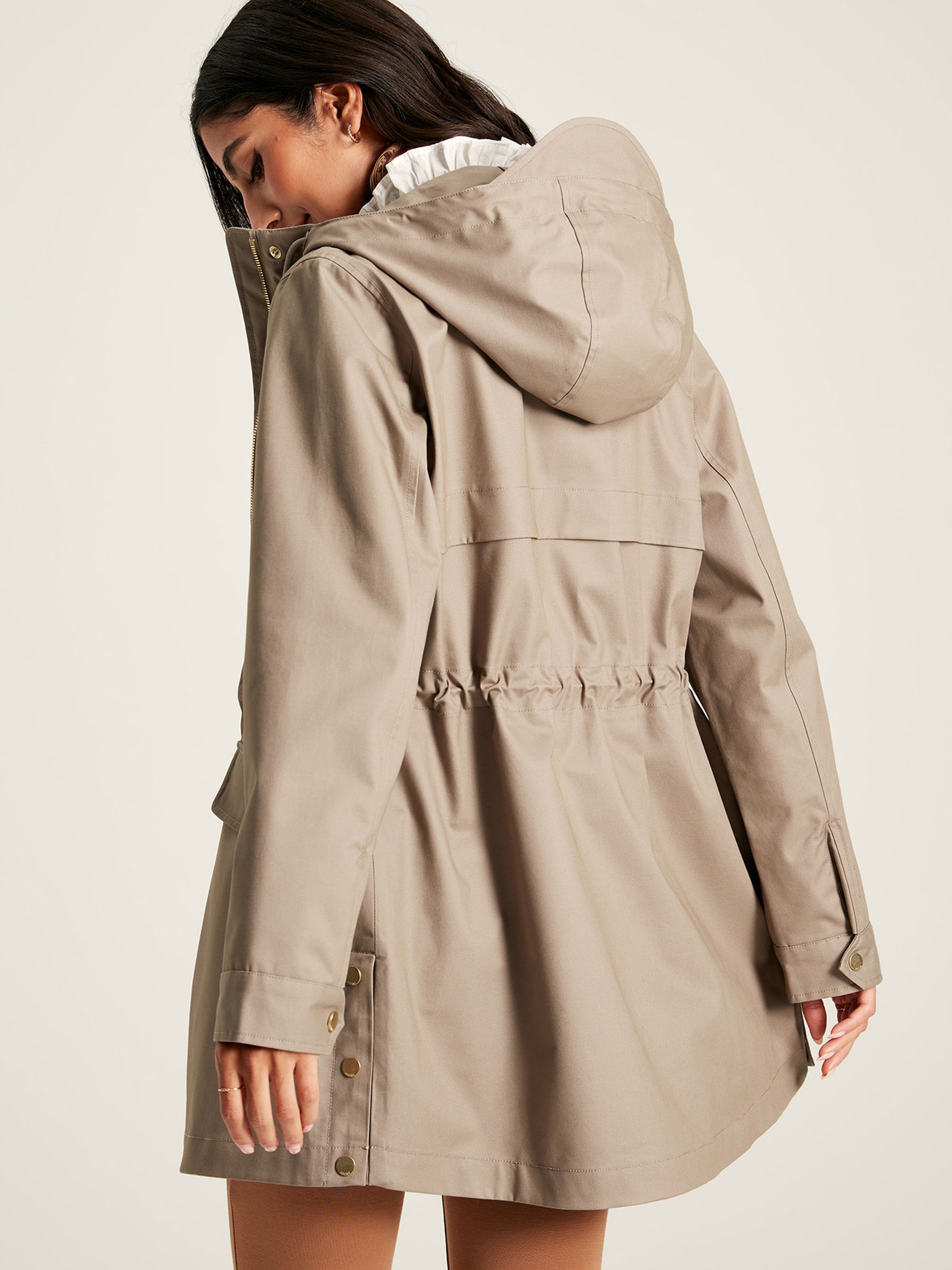 Padstow Brown Waterproof Raincoat With Hood - Image 2 of 9