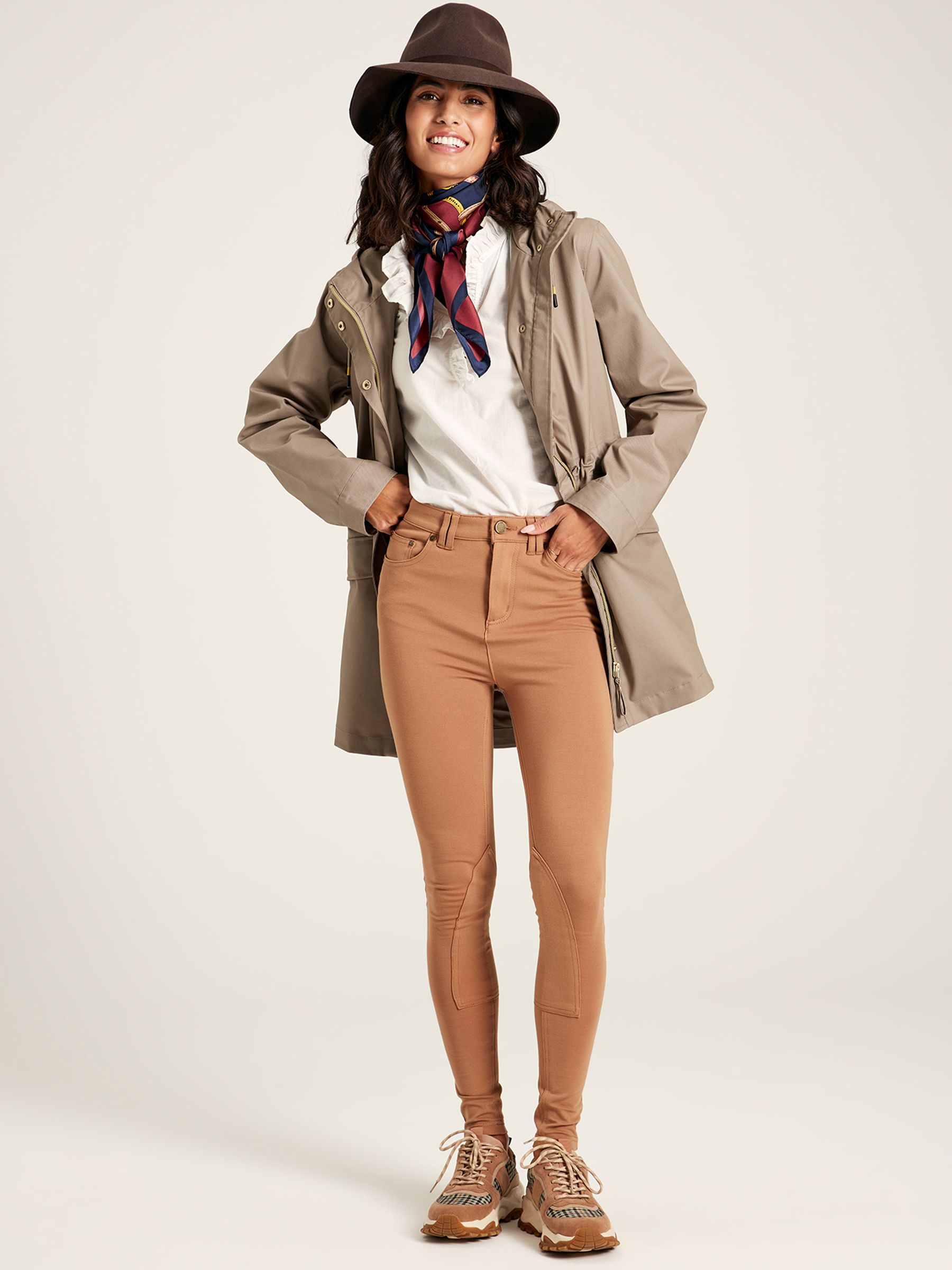 Padstow Brown Waterproof Raincoat With Hood - Image 4 of 9