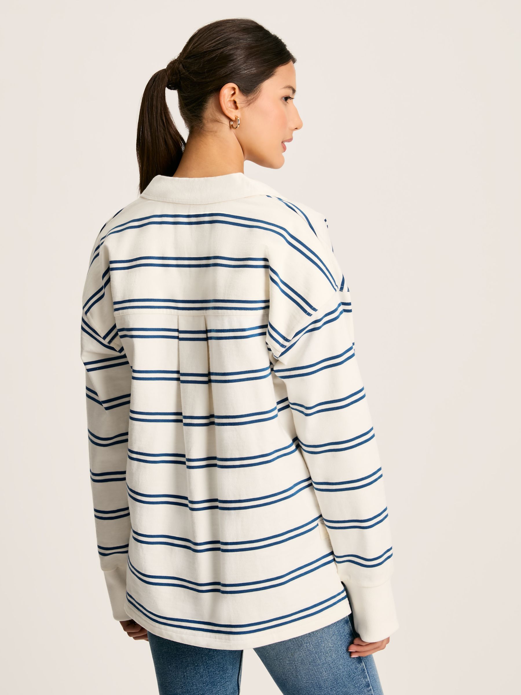 Bayside Cream/Navy Cotton Deck Shirt - Image 2 of 7