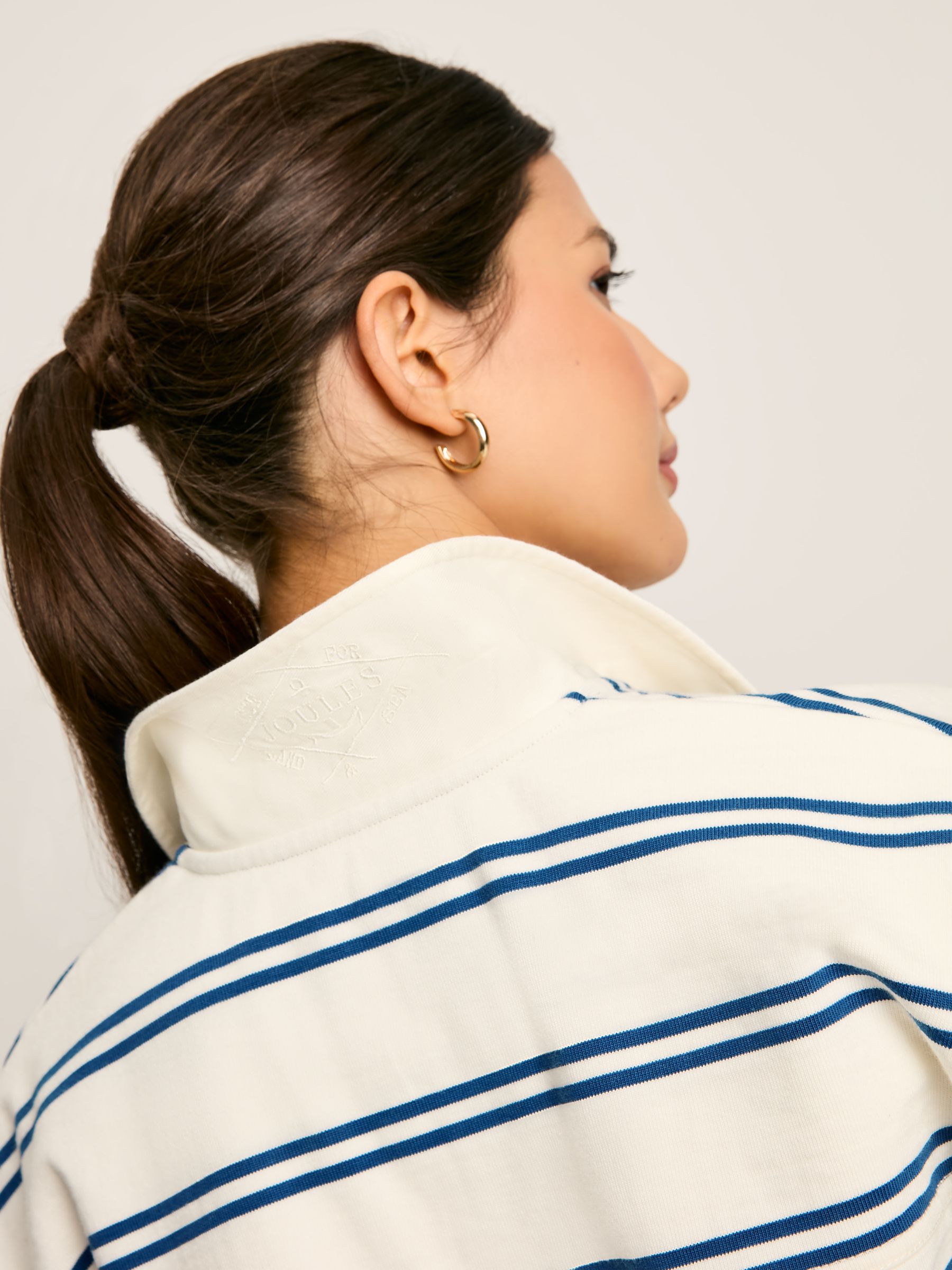 Bayside Cream/Navy Cotton Deck Shirt - Image 5 of 7