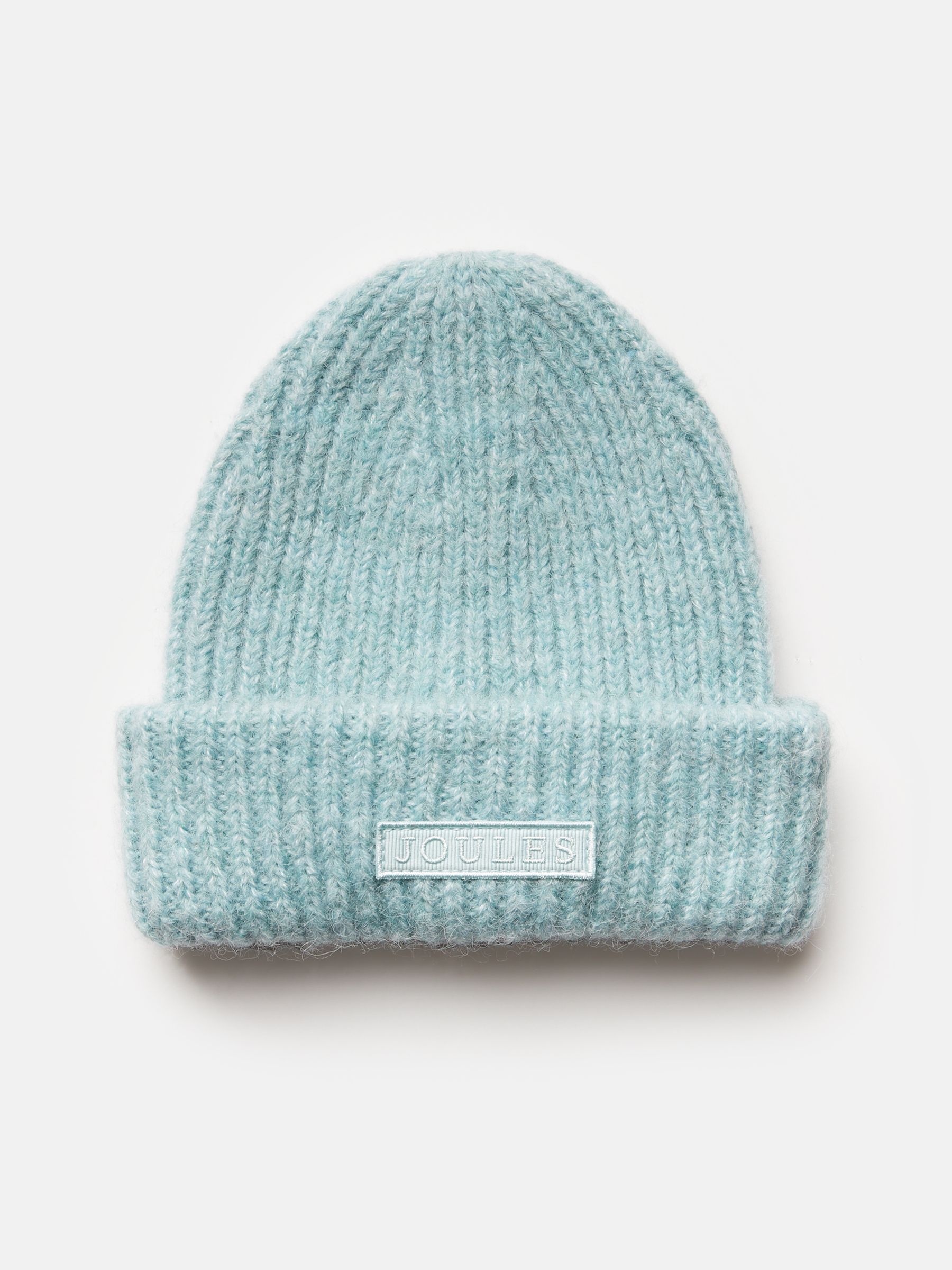 Beatrice Blue Oversized Ribbed Beanie Hat - Image 1 of 4