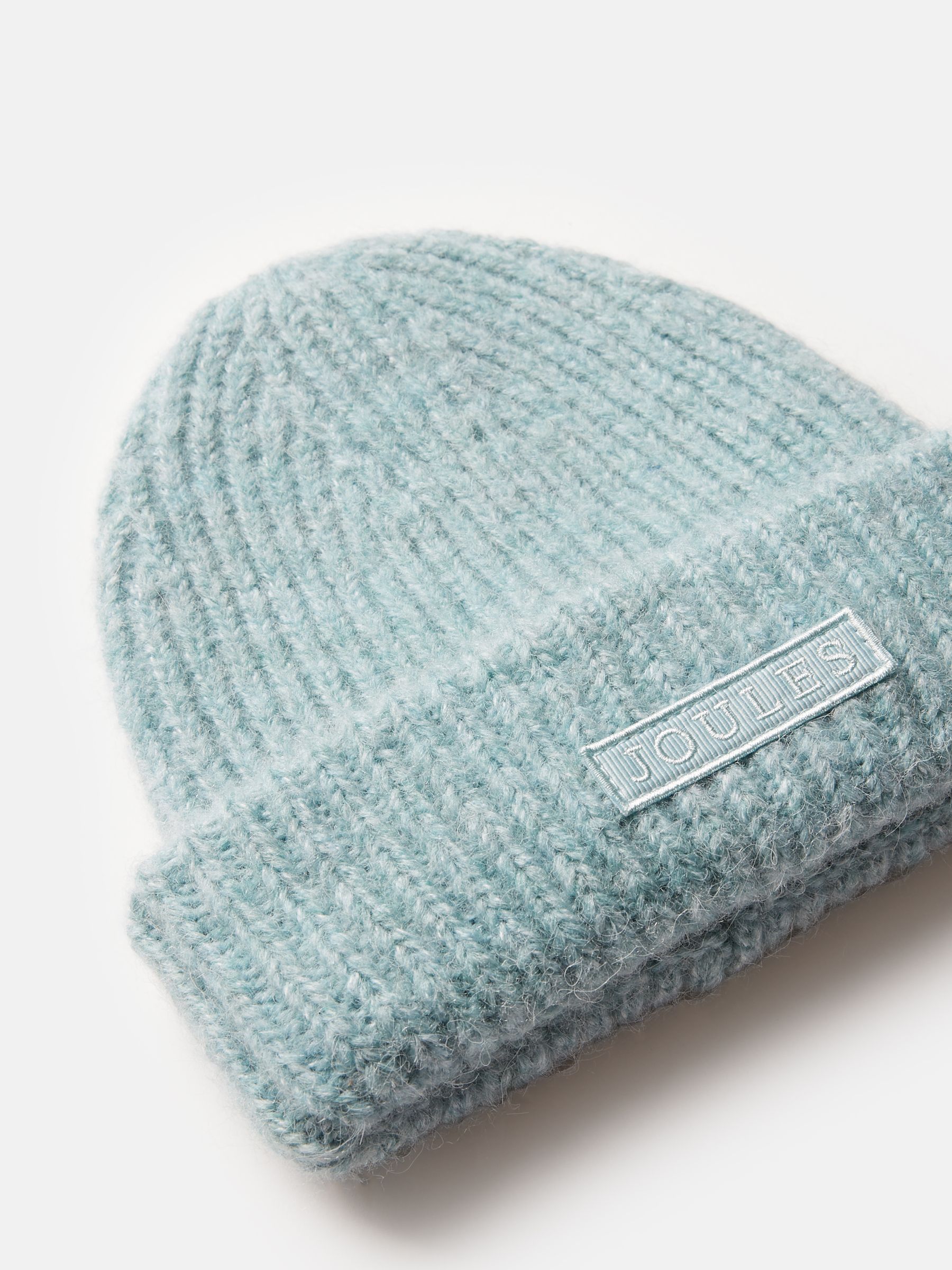 Beatrice Blue Oversized Ribbed Beanie Hat - Image 3 of 4
