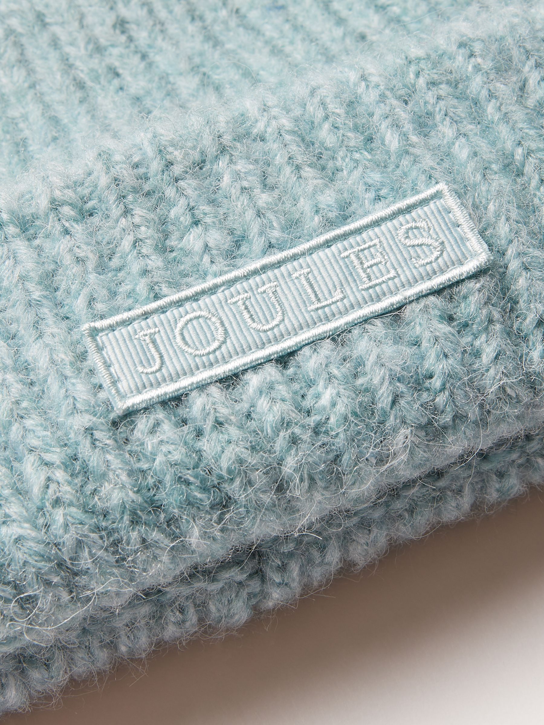 Beatrice Blue Oversized Ribbed Beanie Hat - Image 4 of 4