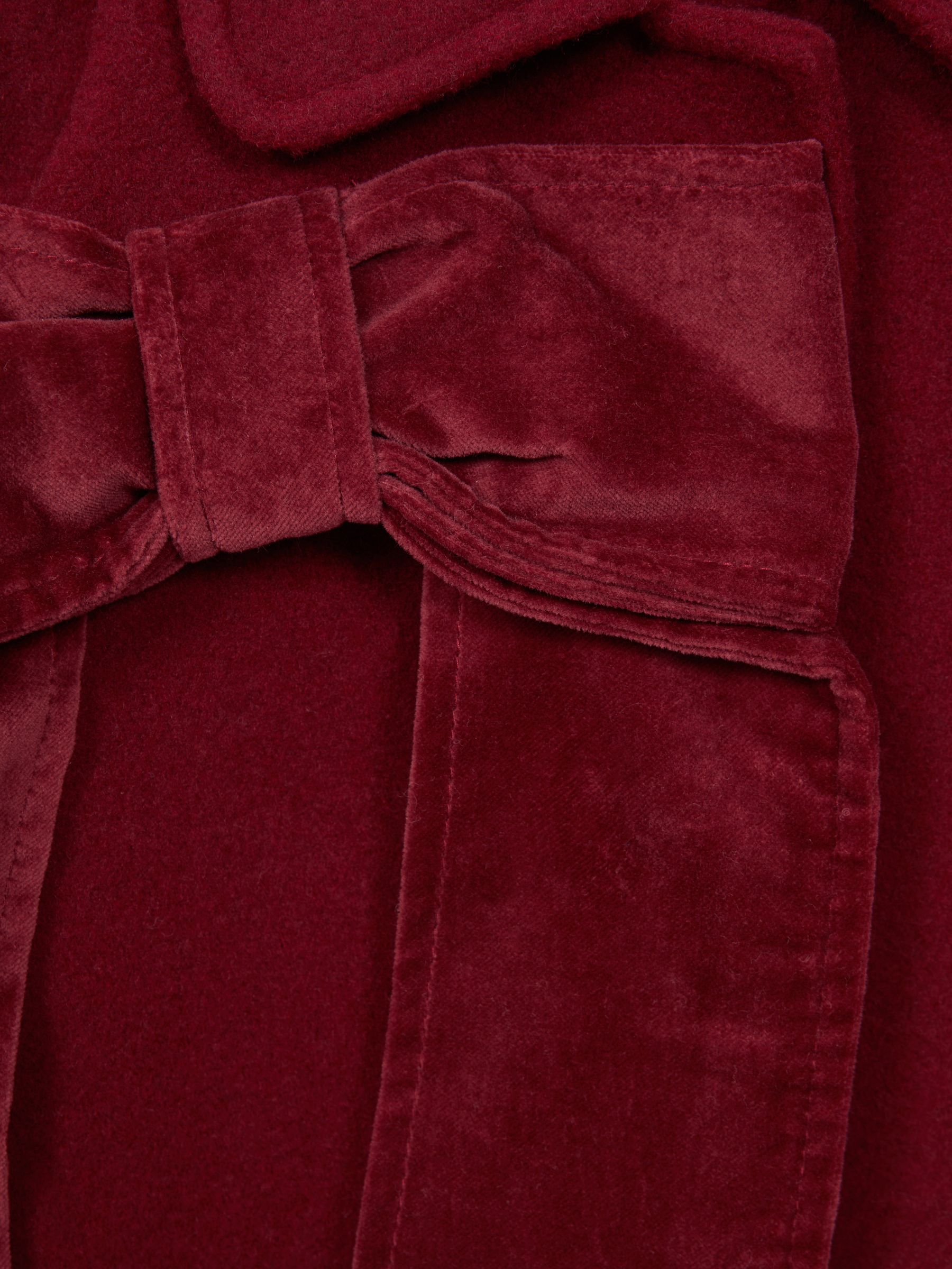 9-14 yrs Wool Blend Bow Coat in Red - Image 6 of 6