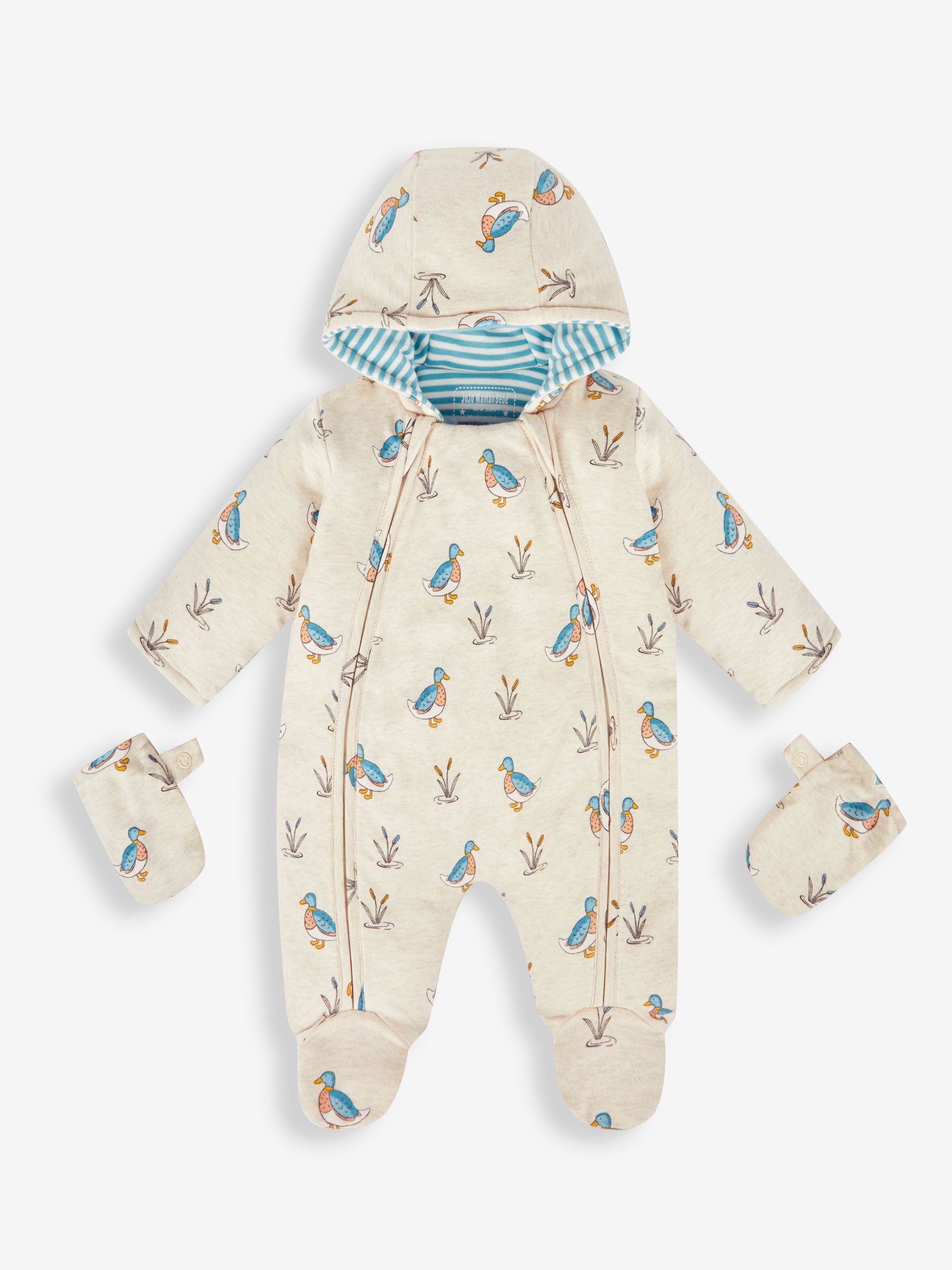 Natural Duck Print Pramsuit - Image 2 of 3
