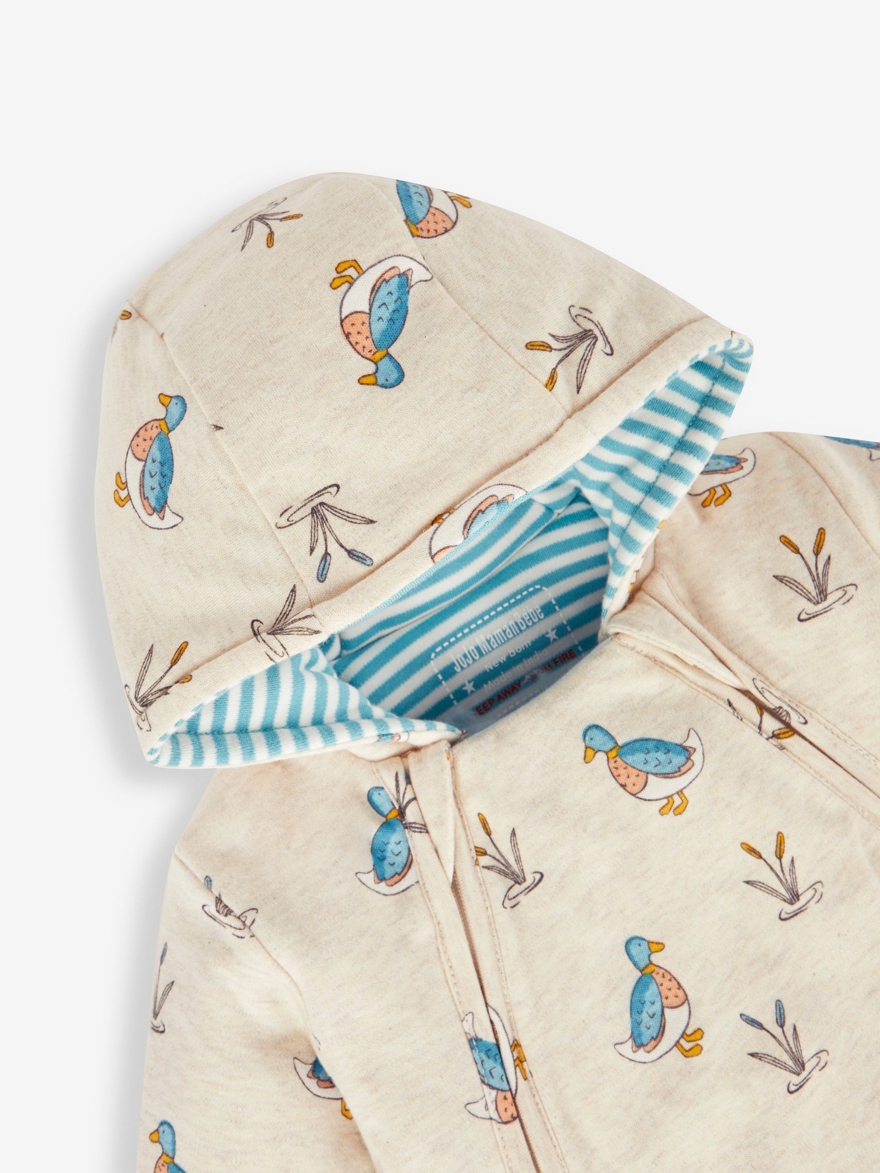 Natural Duck Print Pramsuit - Image 3 of 3