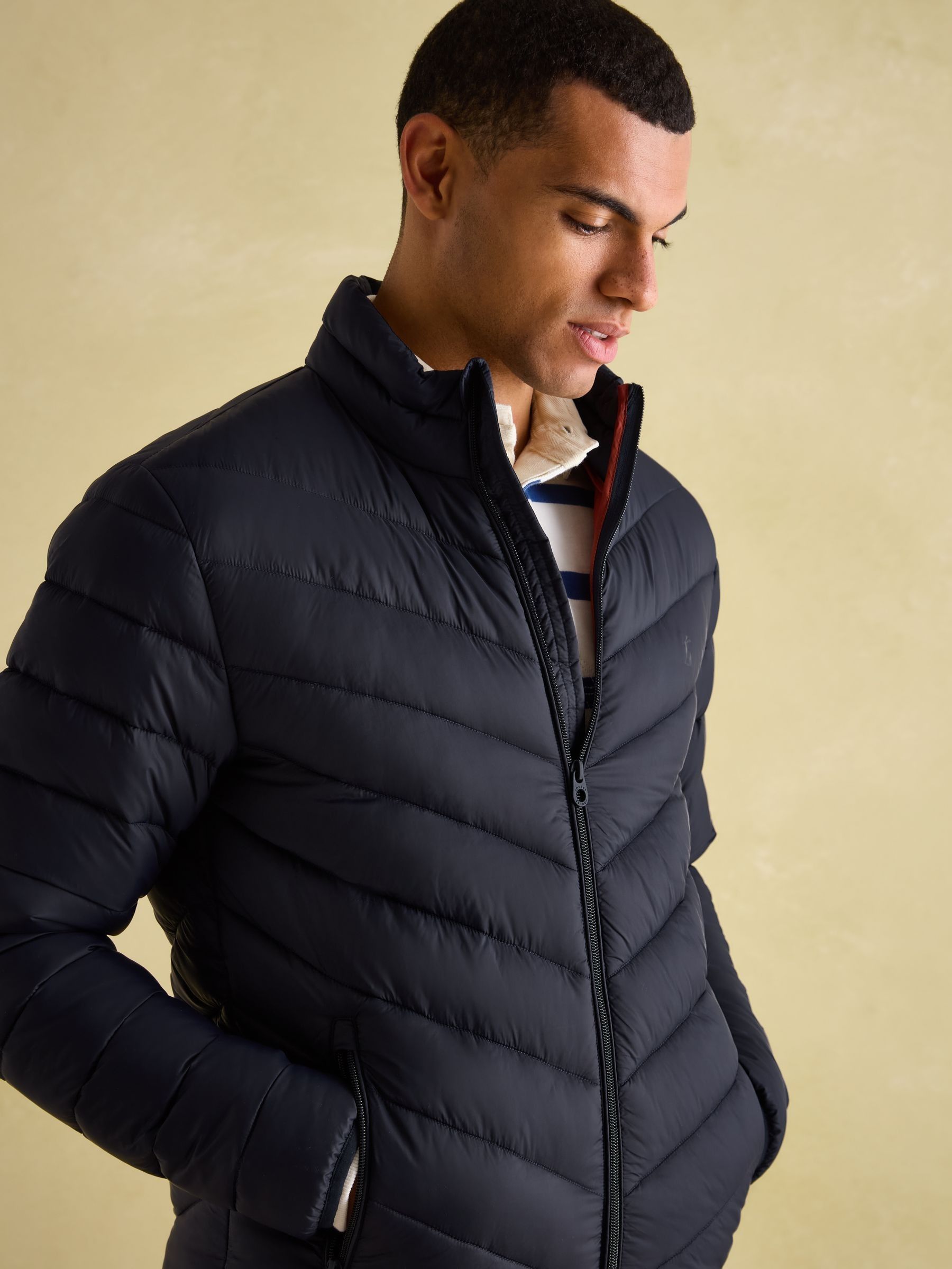 Garrett Navy Showerproof Padded Jacket - Image 3 of 6