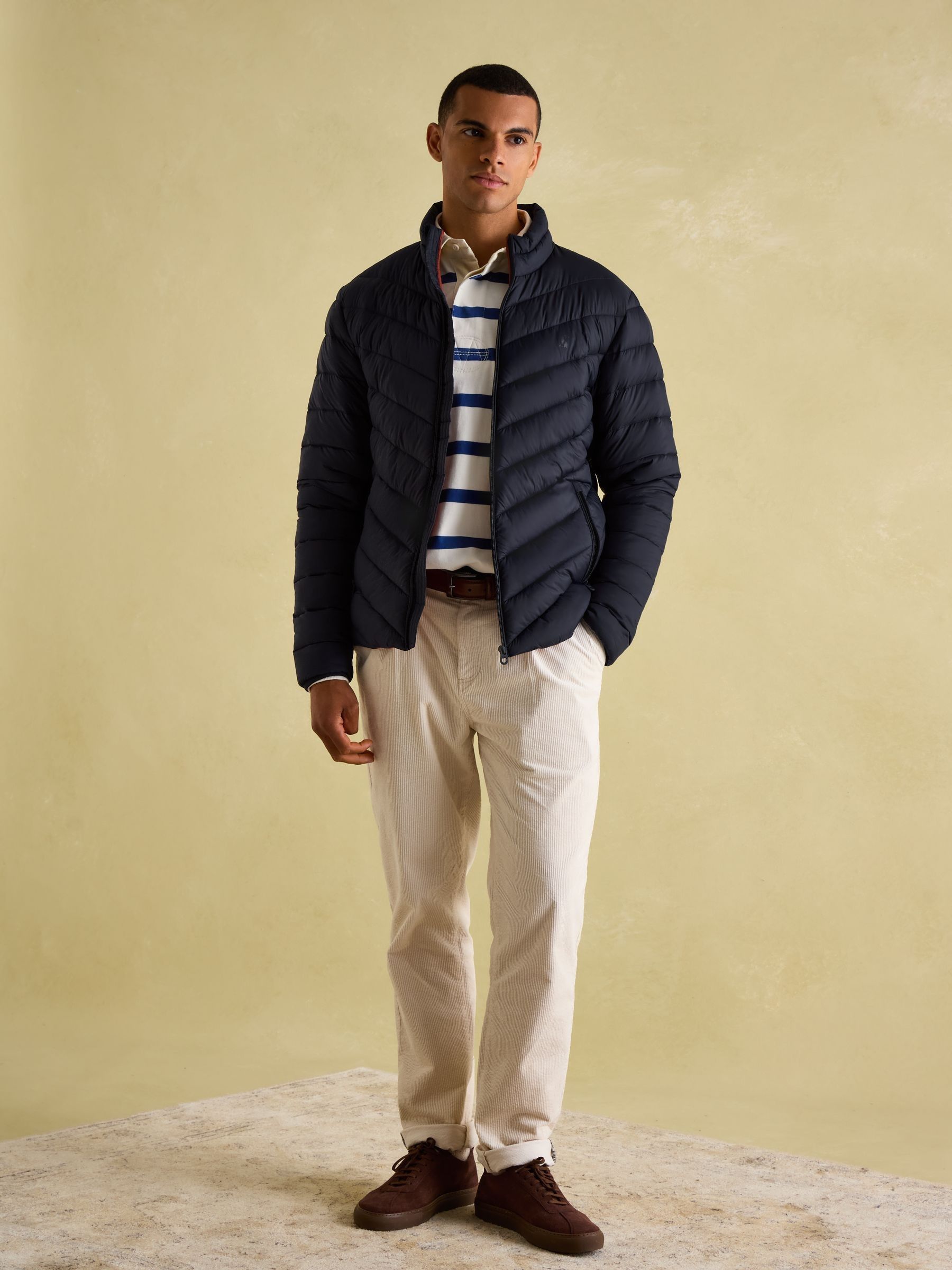 Garrett Navy Showerproof Padded Jacket - Image 4 of 6