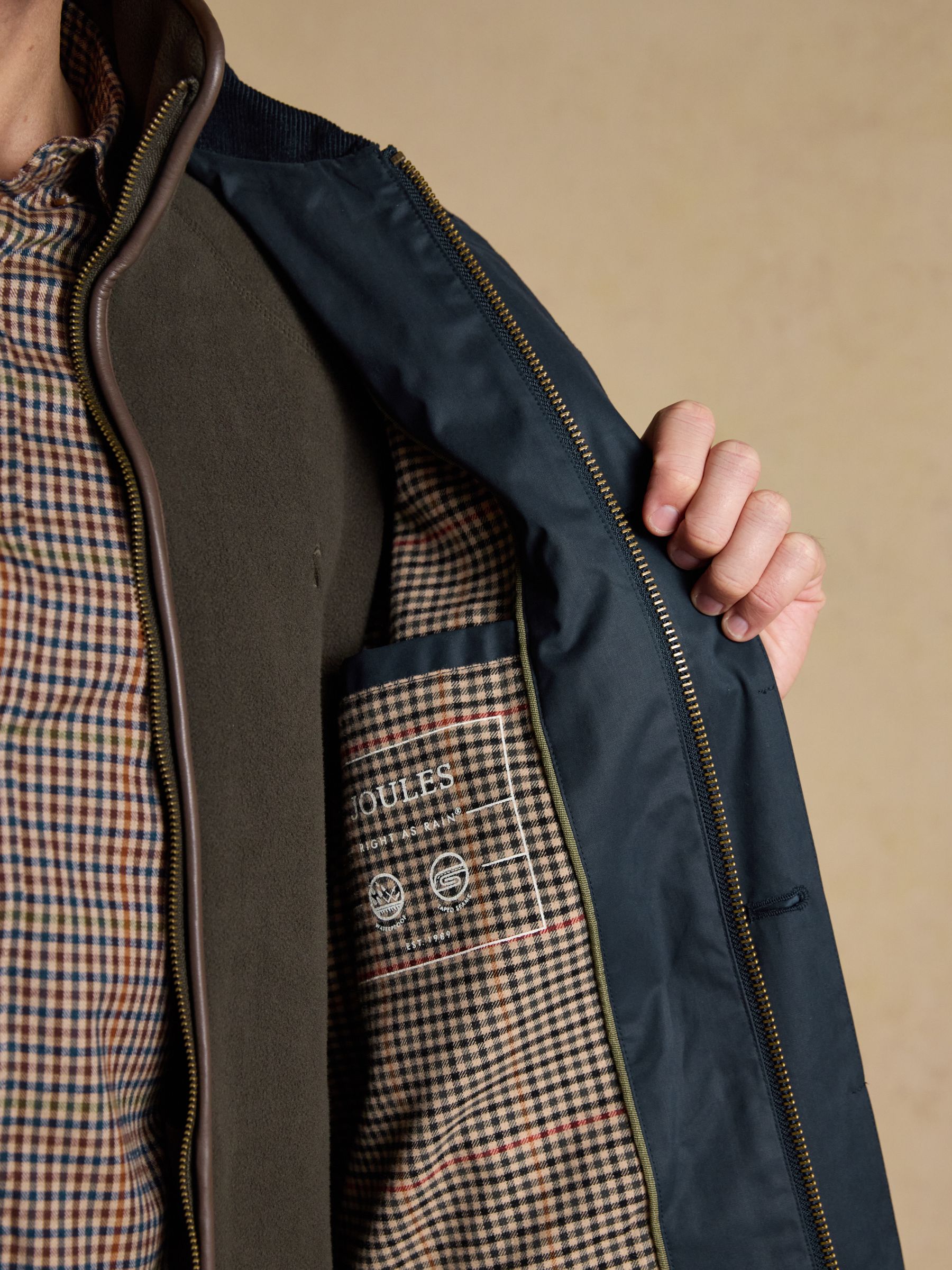 Sandford Navy Blue Waterproof Raincoat - Image 11 of 14