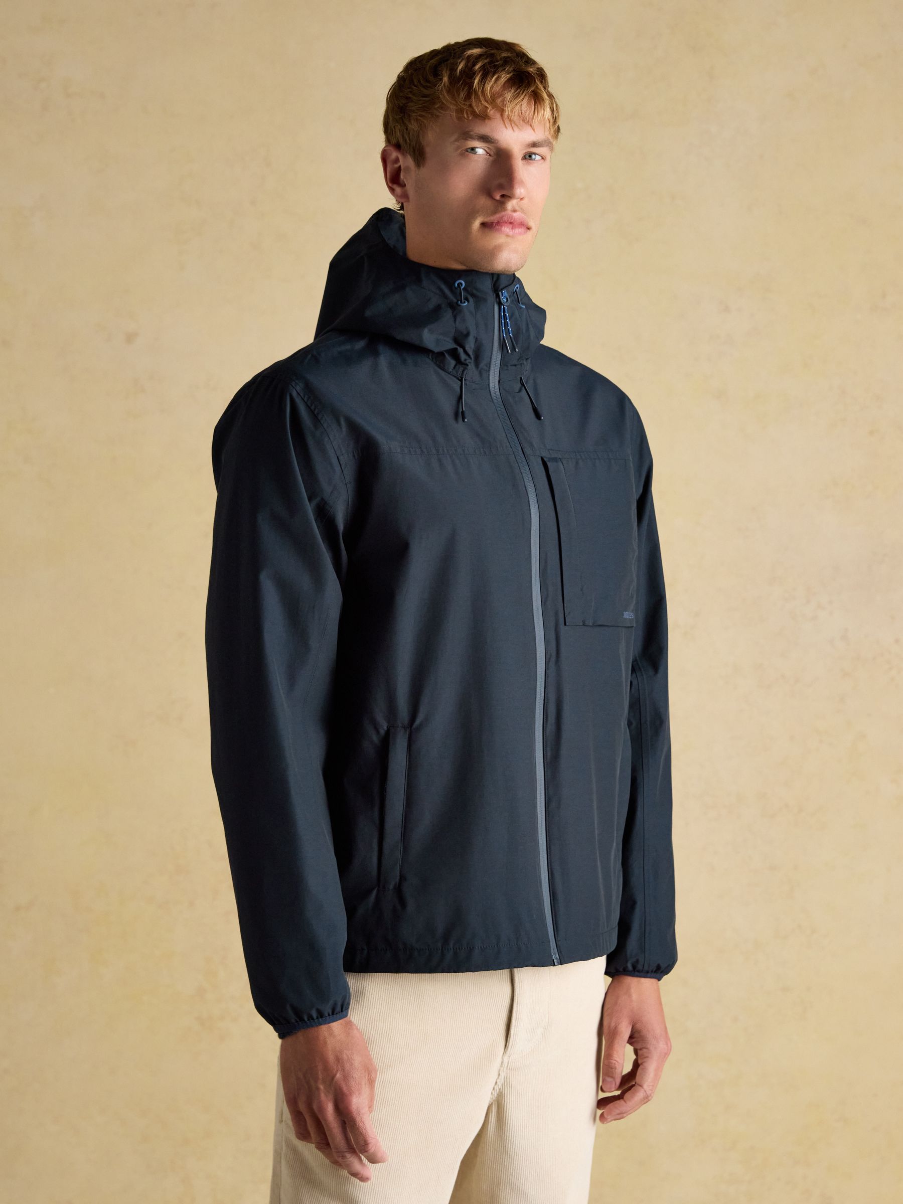Ayston Navy Blue Lightweight Waterproof Coat Joules