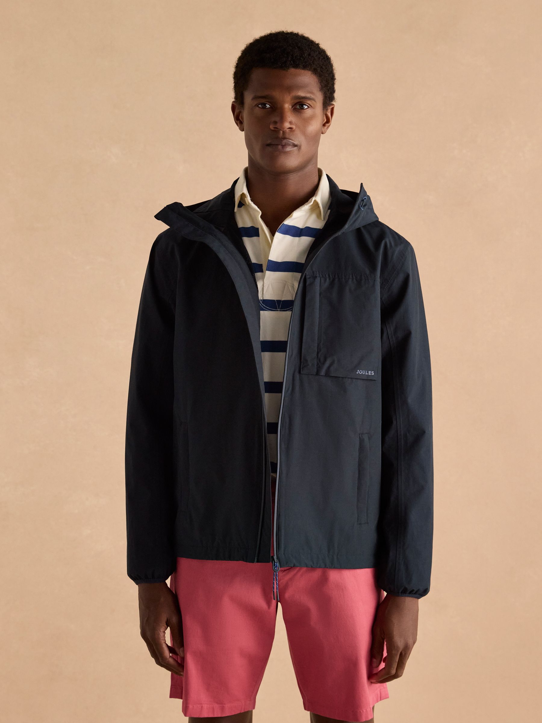 Ayston Navy Blue Lightweight Waterproof Coat - Image 4 of 9