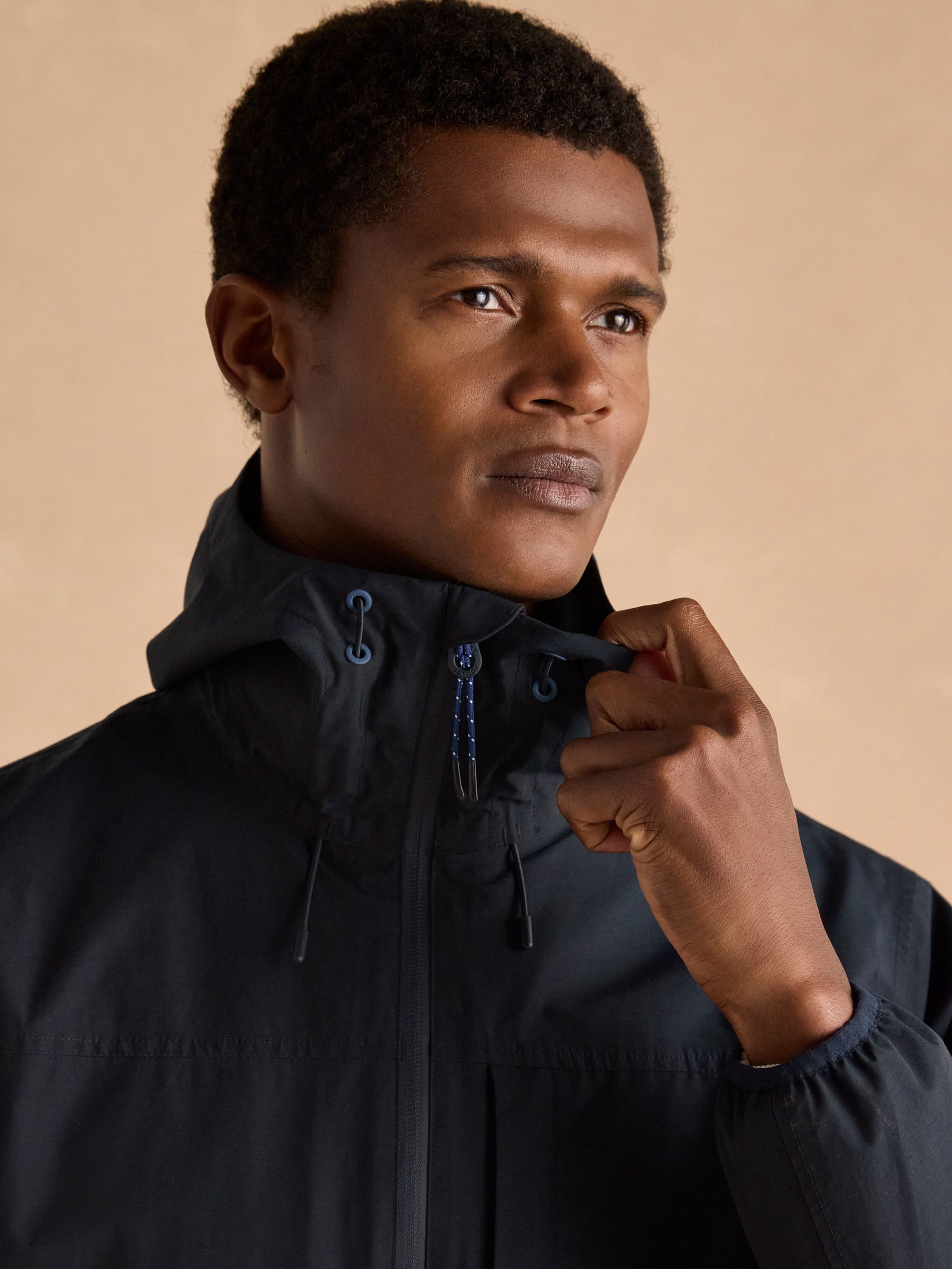 Ayston Navy Blue Lightweight Waterproof Coat - Image 8 of 9