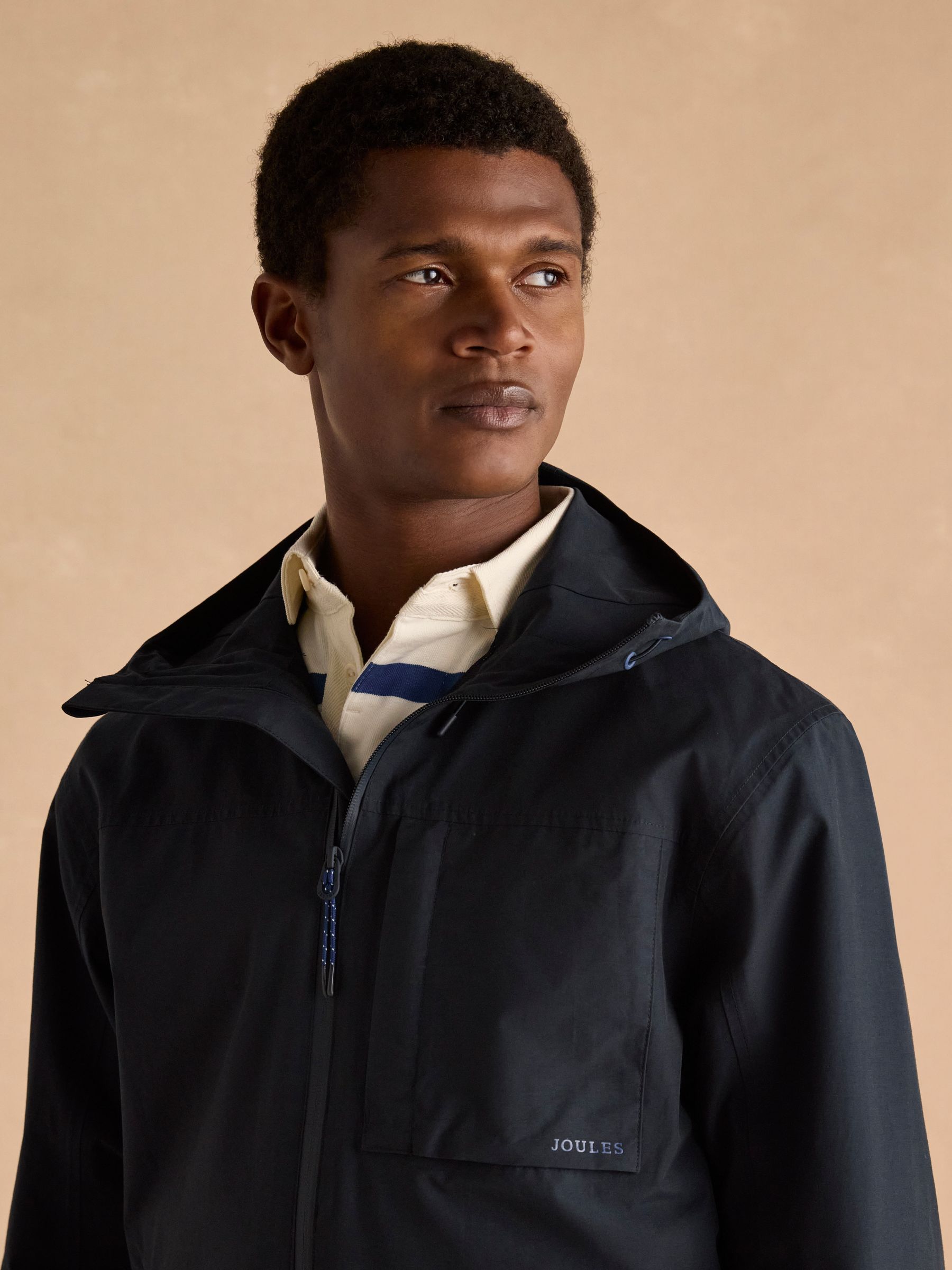 Ayston Navy Blue Lightweight Waterproof Coat - Image 9 of 9