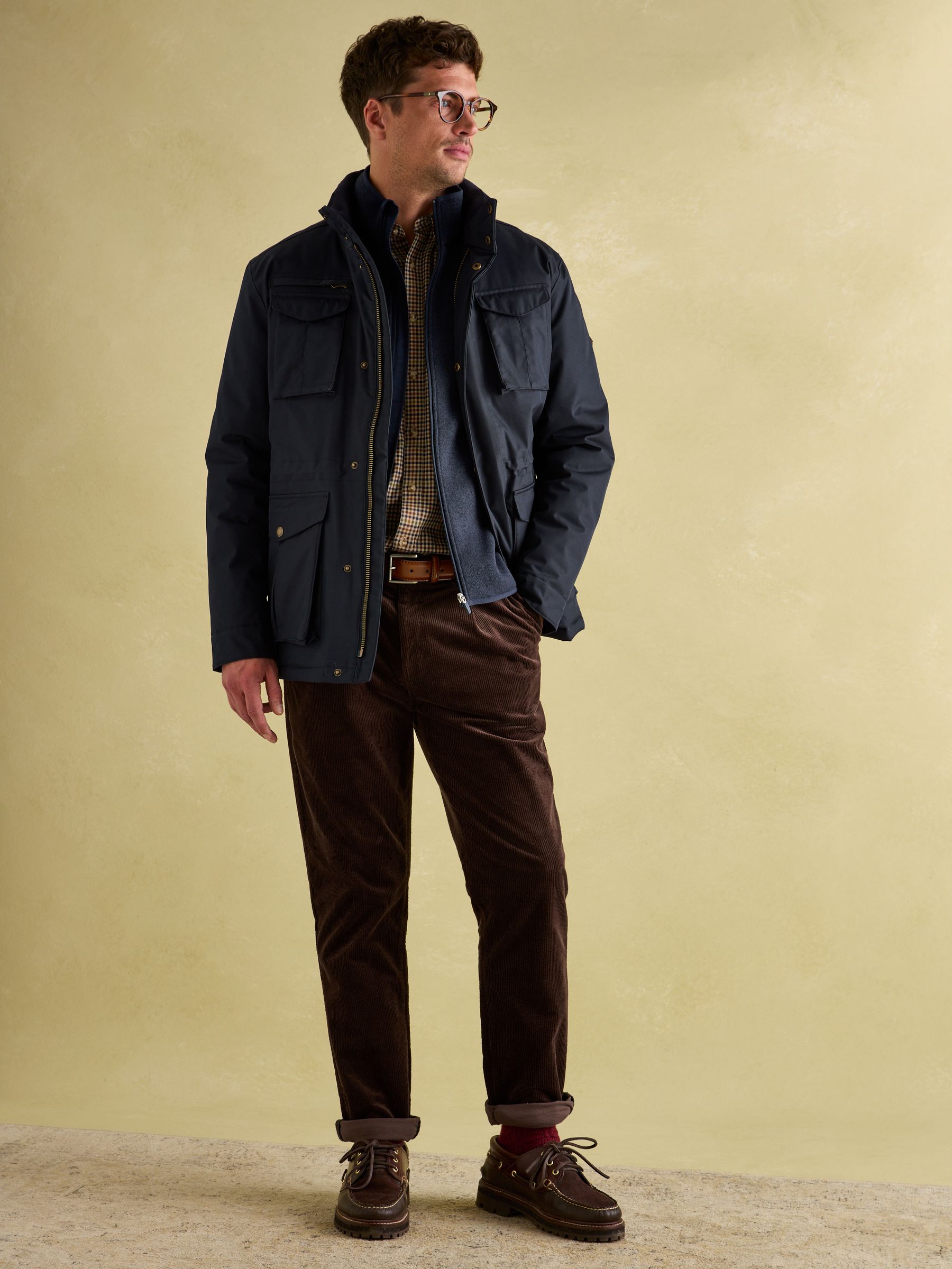 Beckett Navy Waterproof Field Coat With Packable Hood - Image 3 of 9