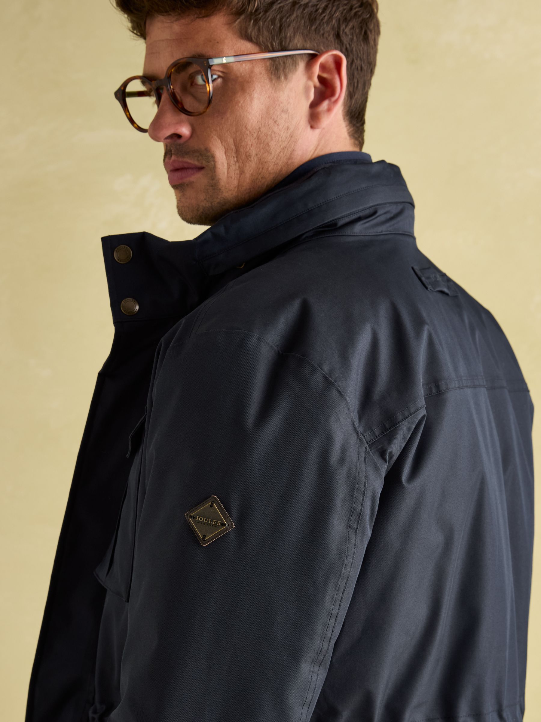 Beckett Navy Waterproof Field Coat With Packable Hood - Image 8 of 9