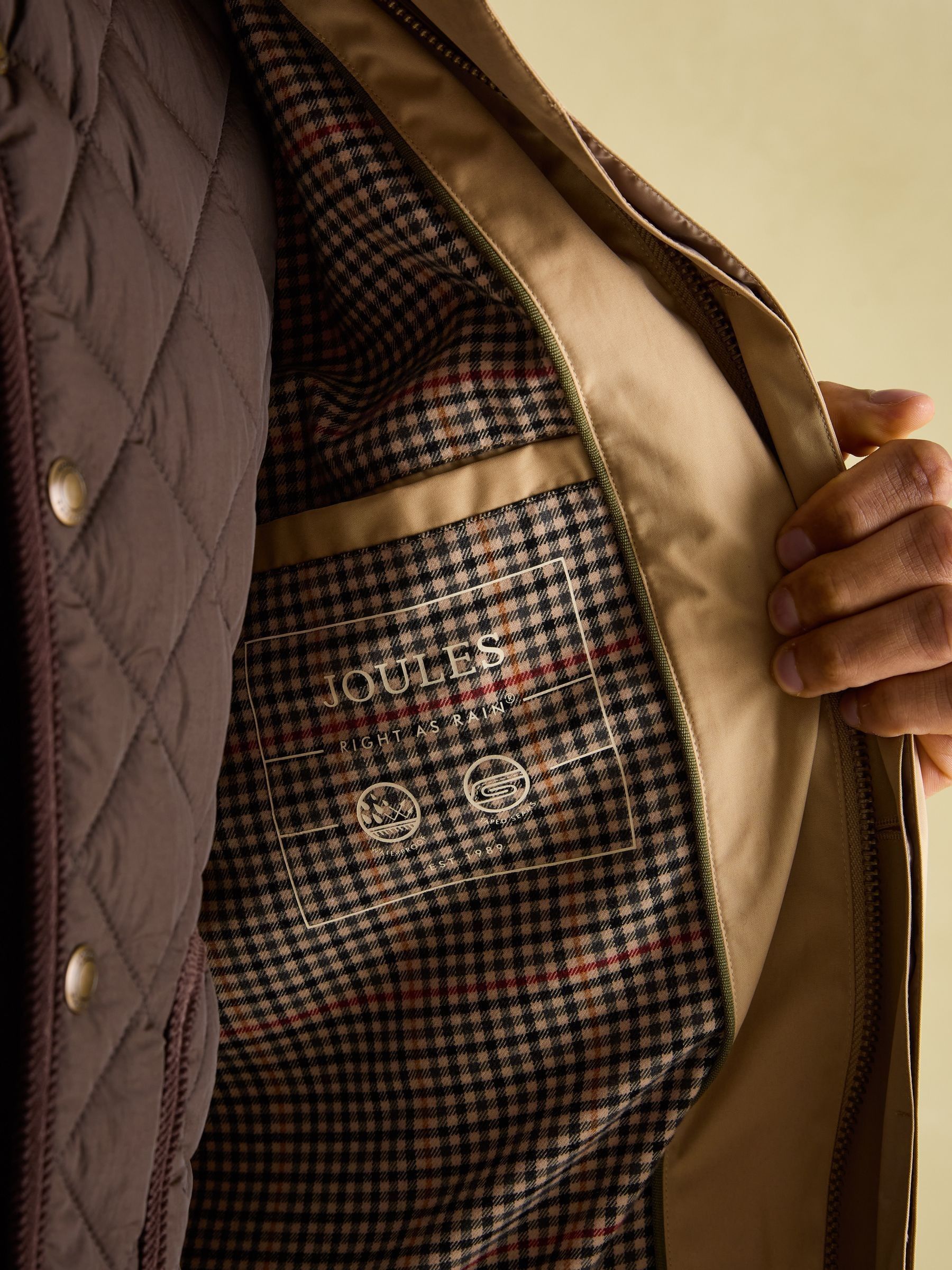 Sandford Tan Brown Waterproof Raincoat - Image 4 of 8