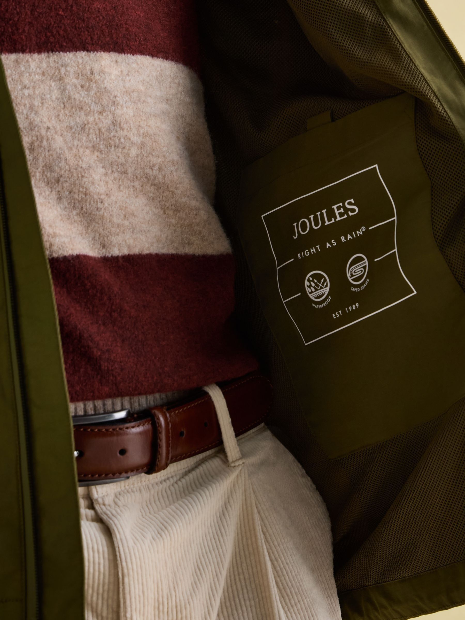 Ayston Green Lightweight Waterproof Coat - Image 5 of 8